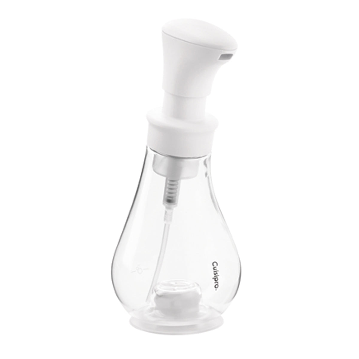 CUISIPRO soap foam dispenser in chrome, 39 cm tall, modern bathroom accessory for dispensing foam soap.