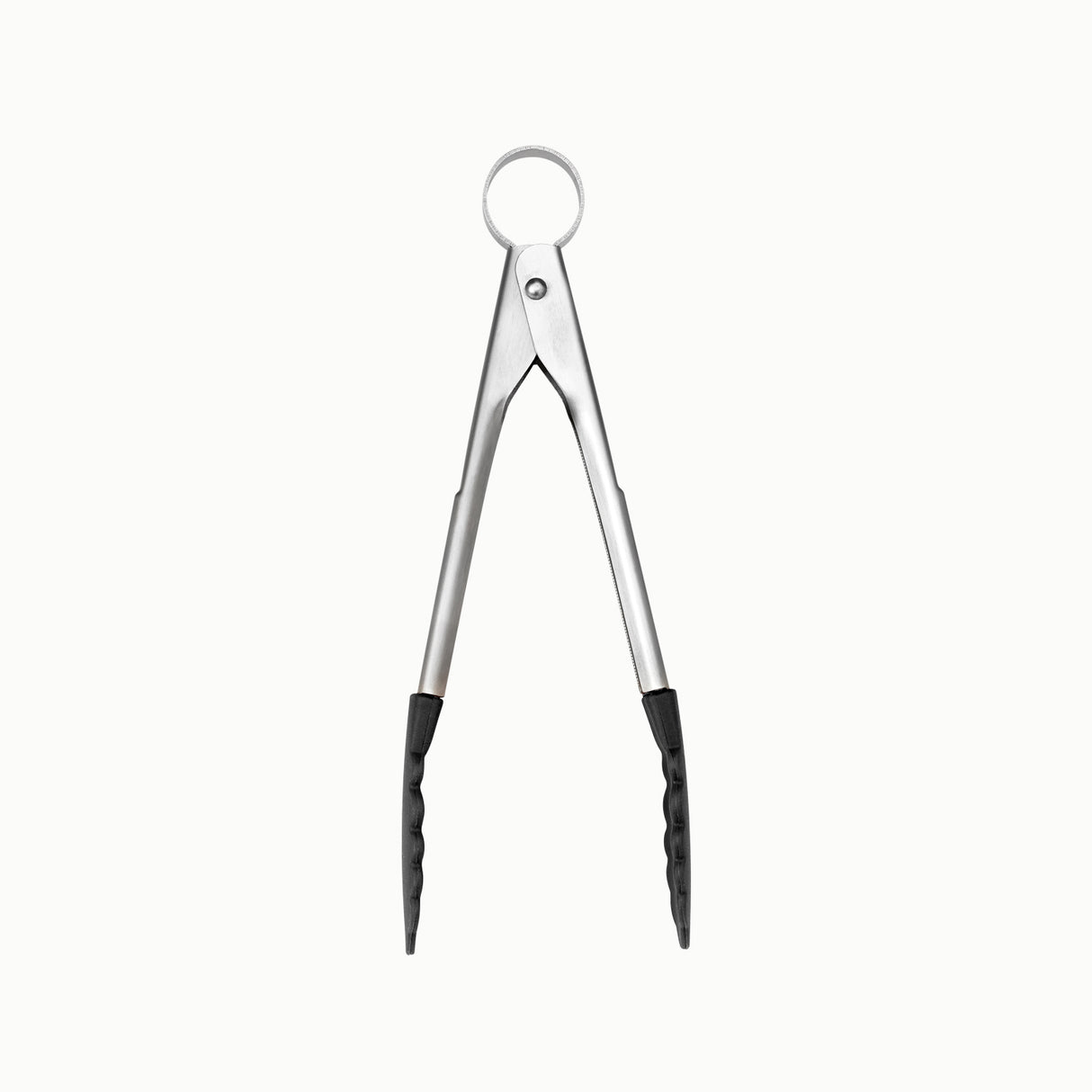 Schwarze CUISIPRO Kochzange aus Edelstahl, ideal zum Wenden und Servieren beim Kochen und Grillen.