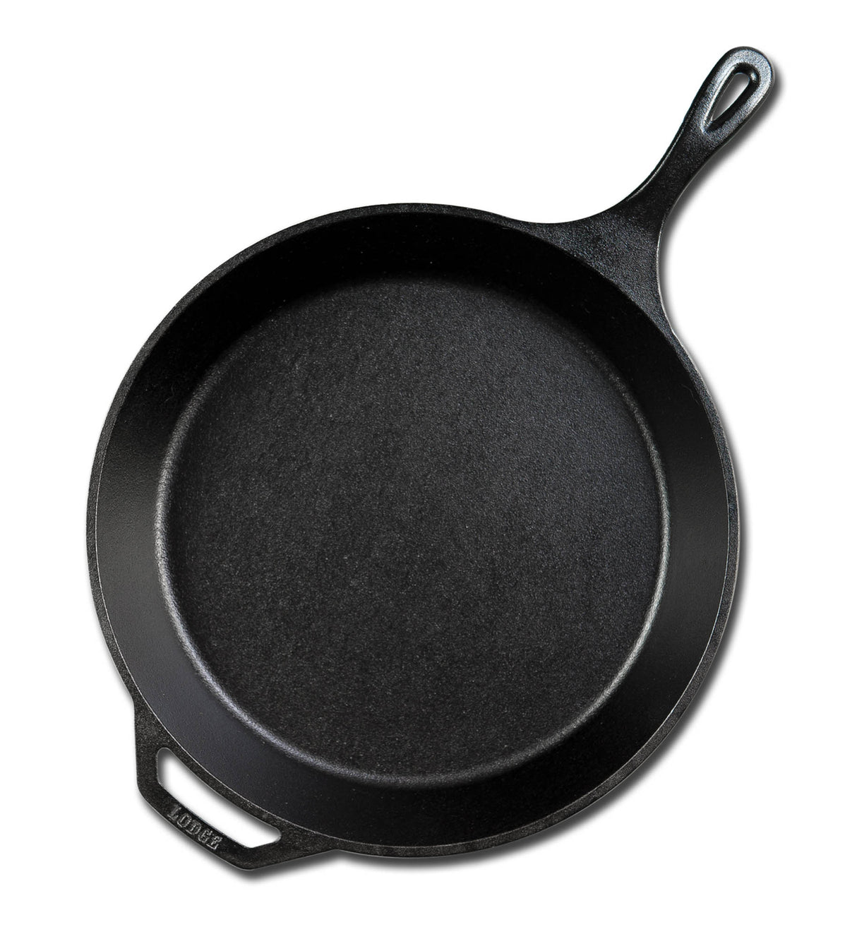 Gusseiserne Pfanne von LODGE in Schwarz, Classic-Design, mit langlebigem, robustem Gusseisen für vielseitiges Kochen.