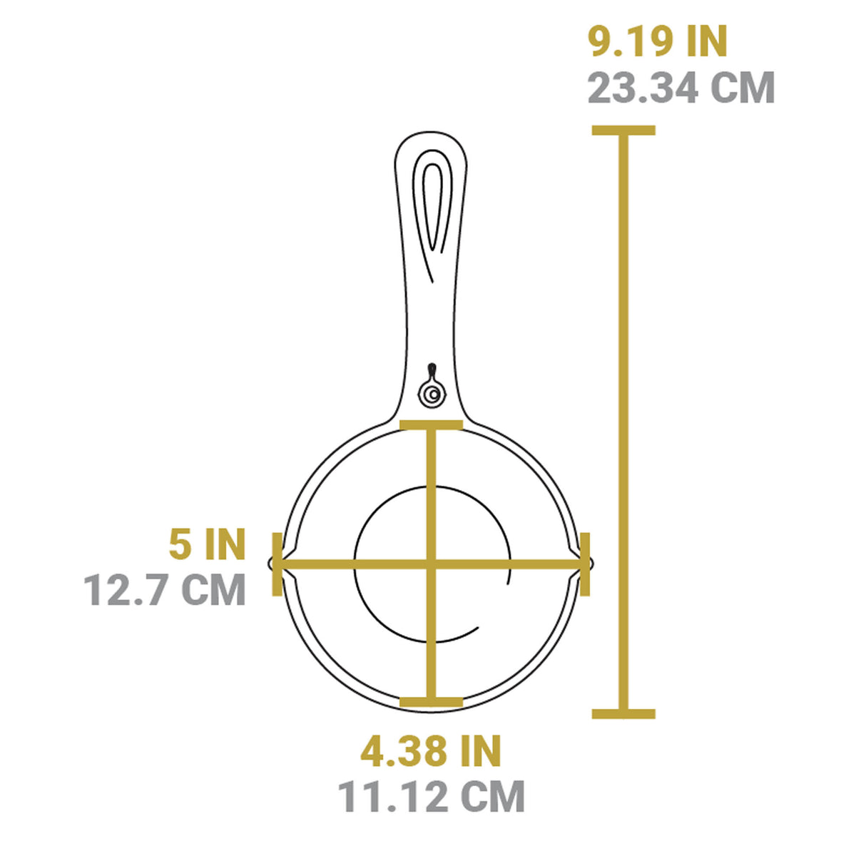 Schwarzner LODGE Schmelztopf CLASSIC, 13,3 cm Durchmesser, aus Gusseisen, für Kochen und Schmelzen auf dem Herd