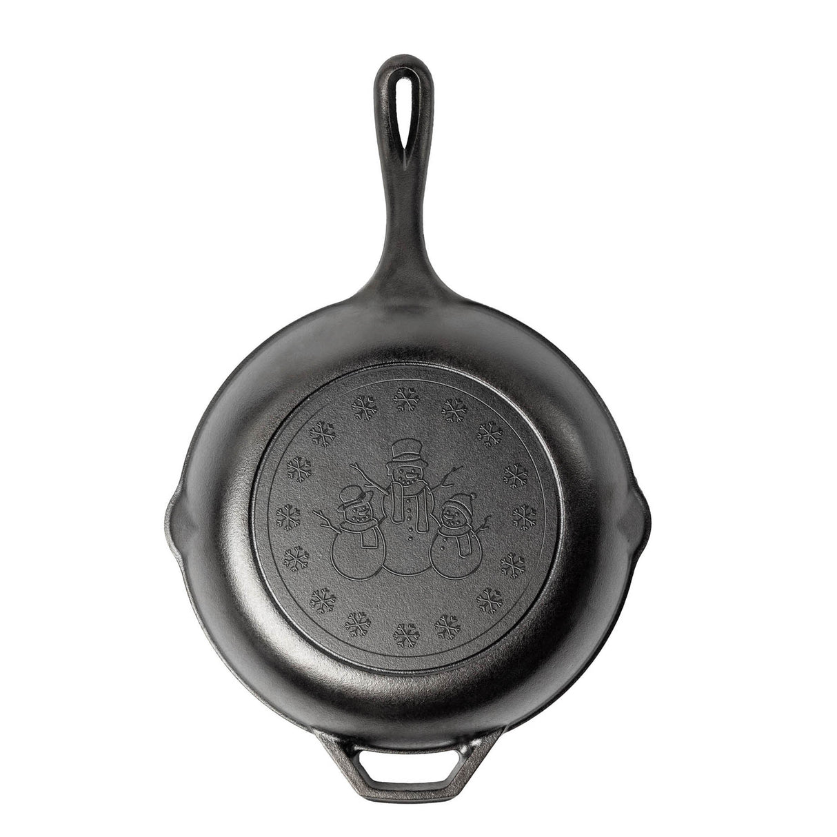 Schwarze LODGE Gusseiserne Pfanne CHEF, langlebige Pfanne für Braten und Kochen, sichtbare Griffe und robuste Oberfläche
