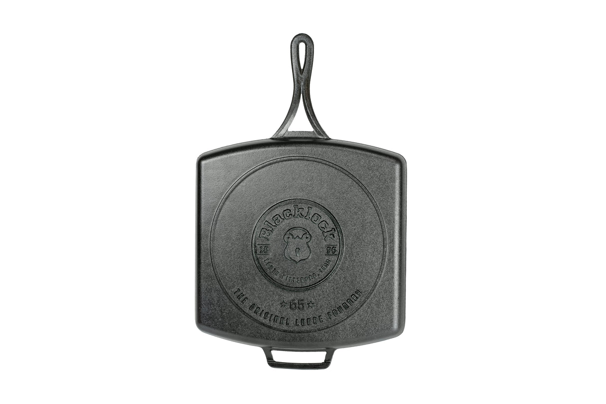 Lodge Grillpfanne quadratisch, 30x30 cm, schwarze Lock-Edition, aus Gusseisen für Grill und Braten