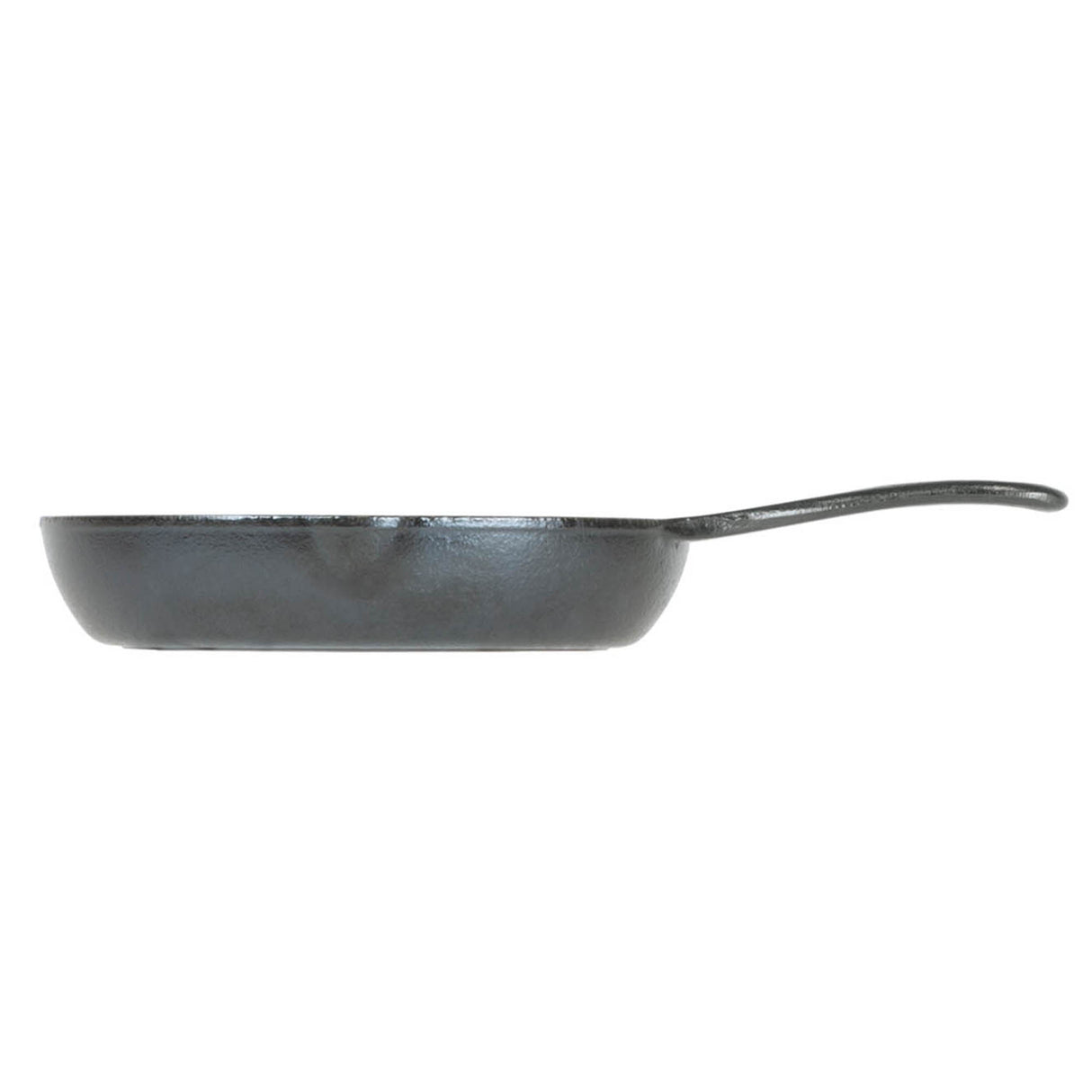 Schwarze Lodge Pfanne Black Lock, 18 cm, aus langlebigem Material, zeigt den Griff und die flache Kochfläche.