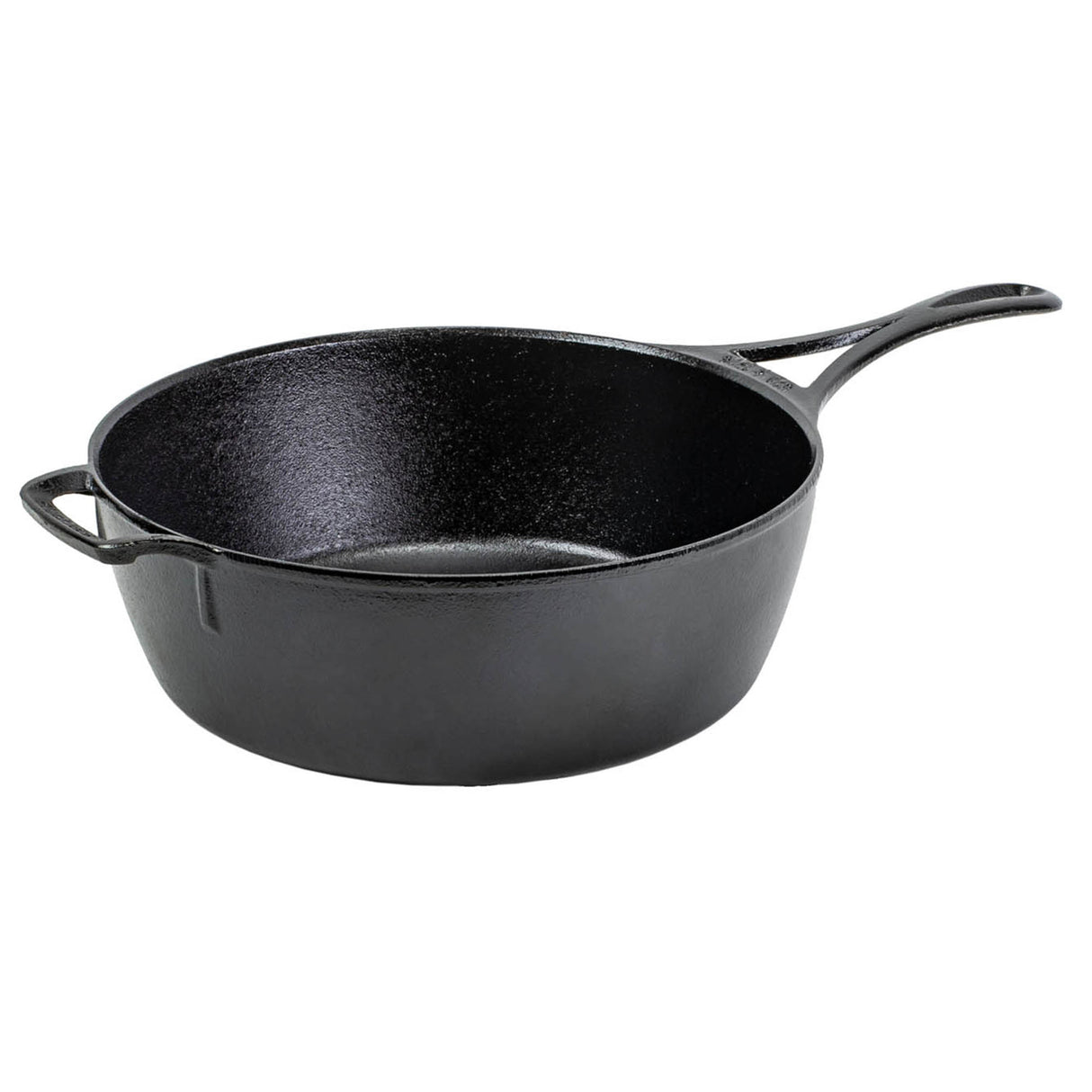 Lodge Pfanne Black Lock aus Gusseisen, tief, schwarz, mit 3,8 Liter Fassungsvermögen, ideal zum Braten und Kochen