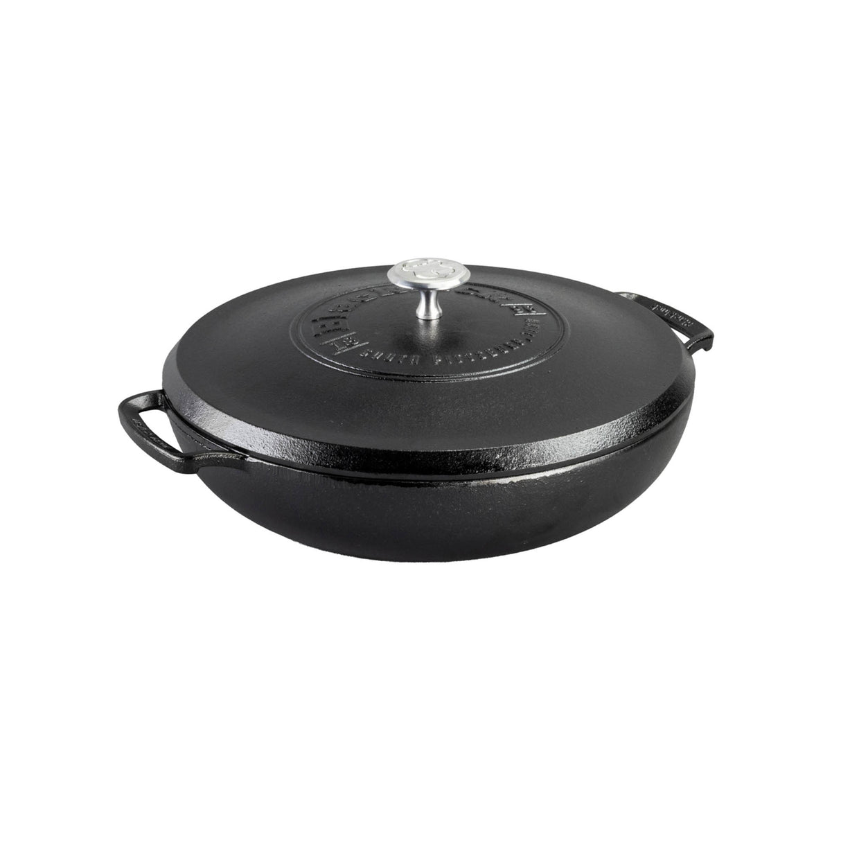 Lodge Bräter Black Lock in Schwarz, 3,8 l, robuste gusseiserne Pfanne für ofen- und herdgebrauch
