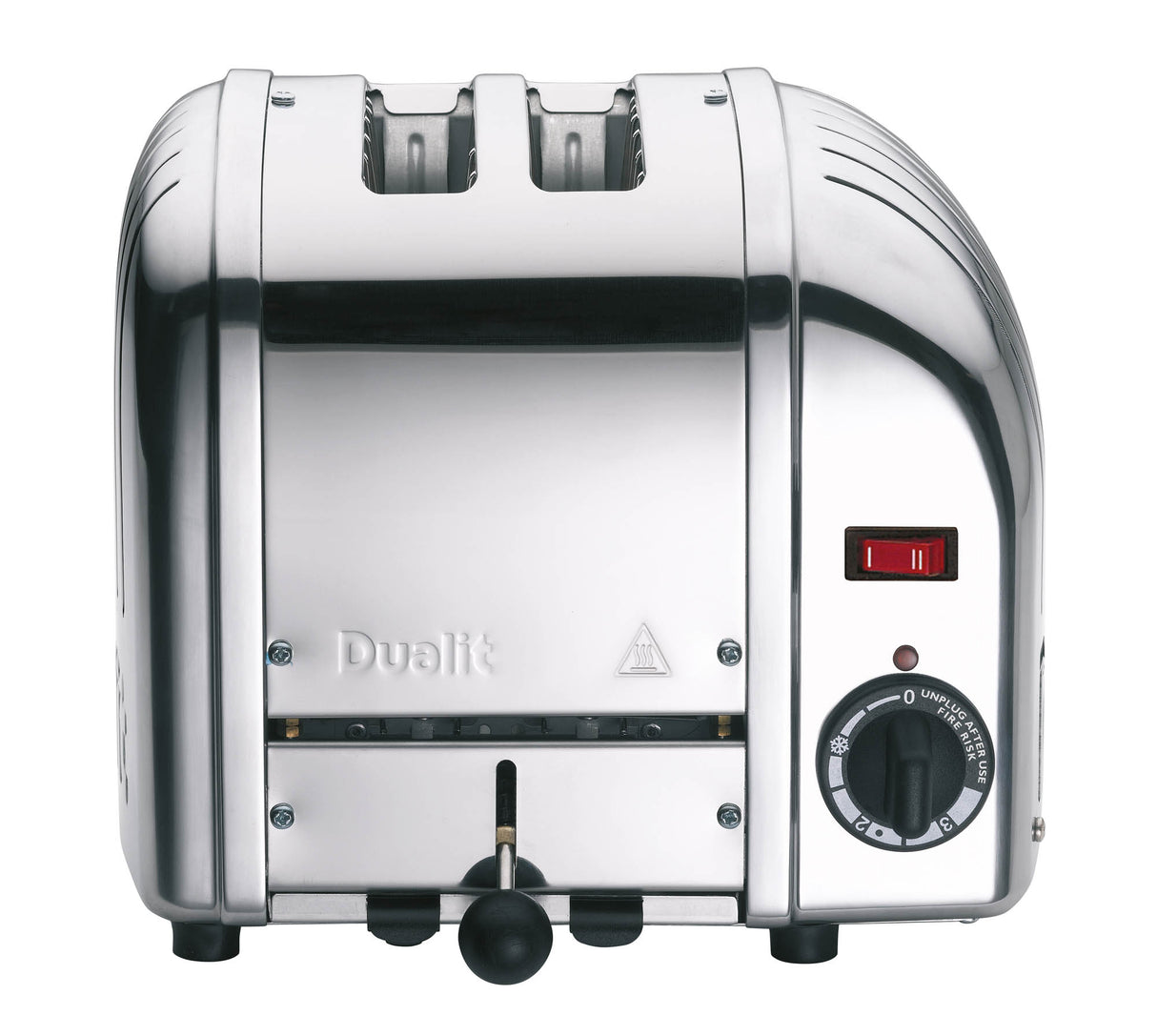 Polierter DUALIT Toaster Vario mit 2 Scheiben, modernes Design, ideale für knuspriges Toasten, hochwertige Küchenmaschine