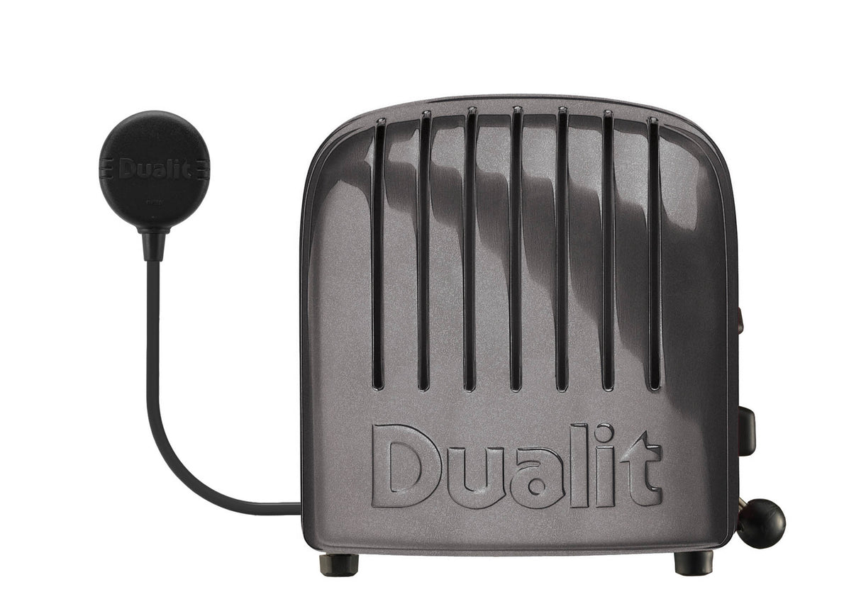 Dualit Toaster Newgen in grauem Metallic, 2 Scheiben, modernes Design, langlebiges Edelstahlgerät für knuspriges Toast.