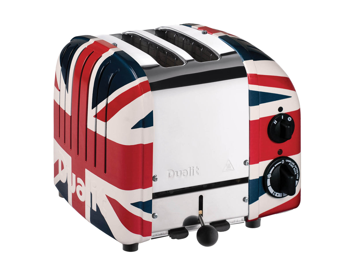 Dualit Toaster NEWGEN mit Union Jack Design, 2-Scheiben-Toaster aus Edelstahl, modernes Küchengerät