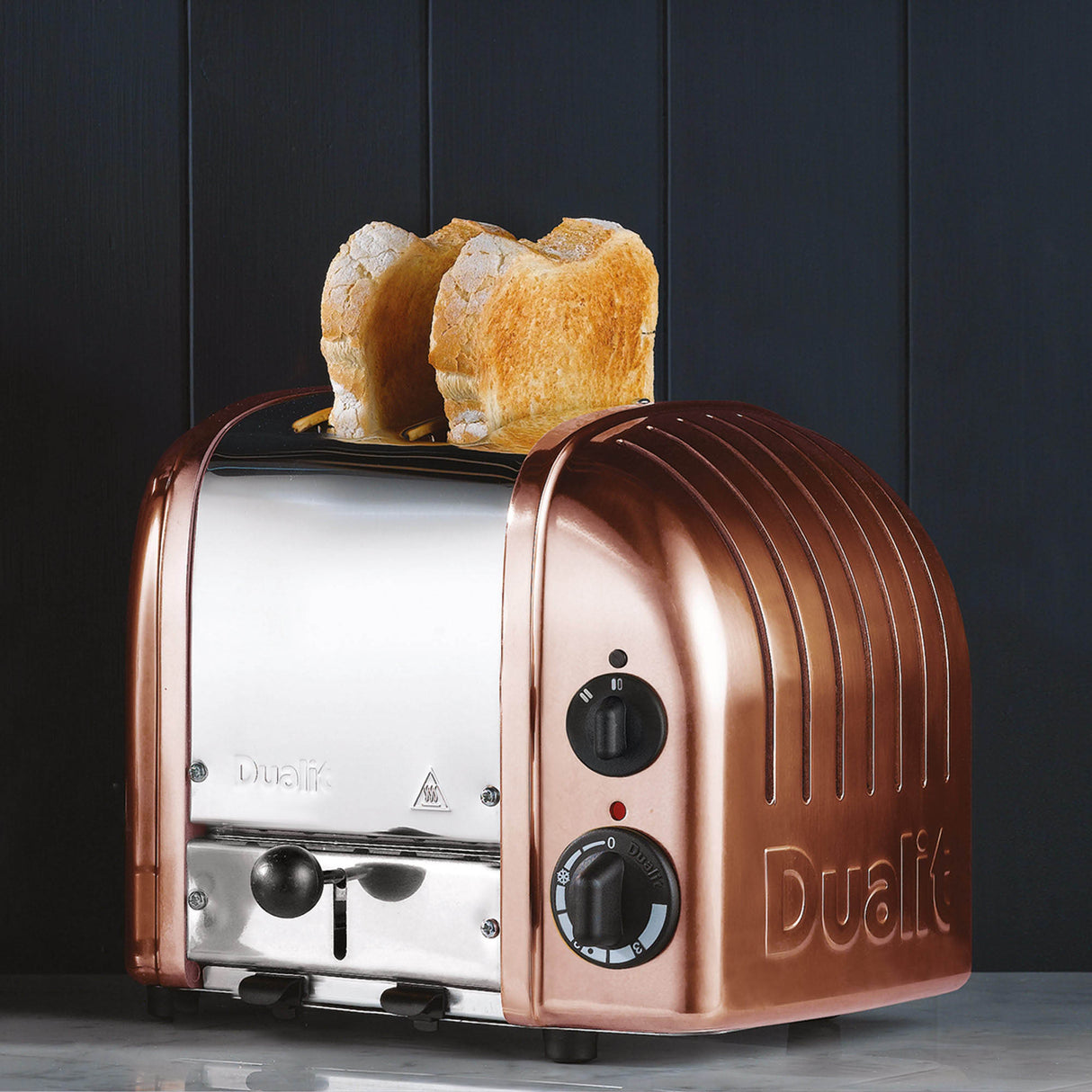 DUALIT Toaster Newgen in Kupfer mit 2 Scheiben, Edelstahl-Design, modernes Küchengerät für knuspriges Toasten