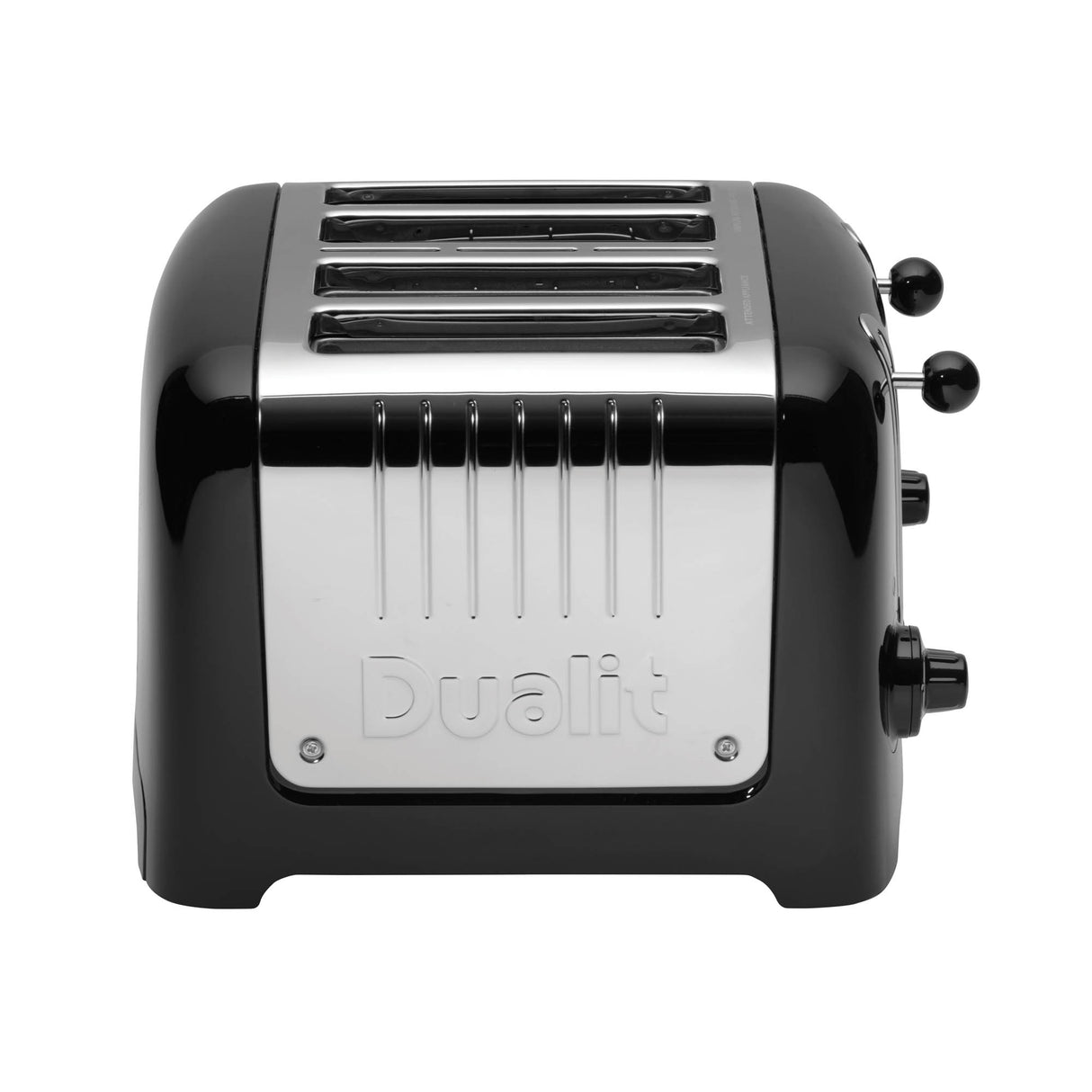 Schwarzer DUALIT 2+1 Combi Toaster LITE mit zwei Toastschlitzen und zusätzlicher Funktion, modernes Küchengerät