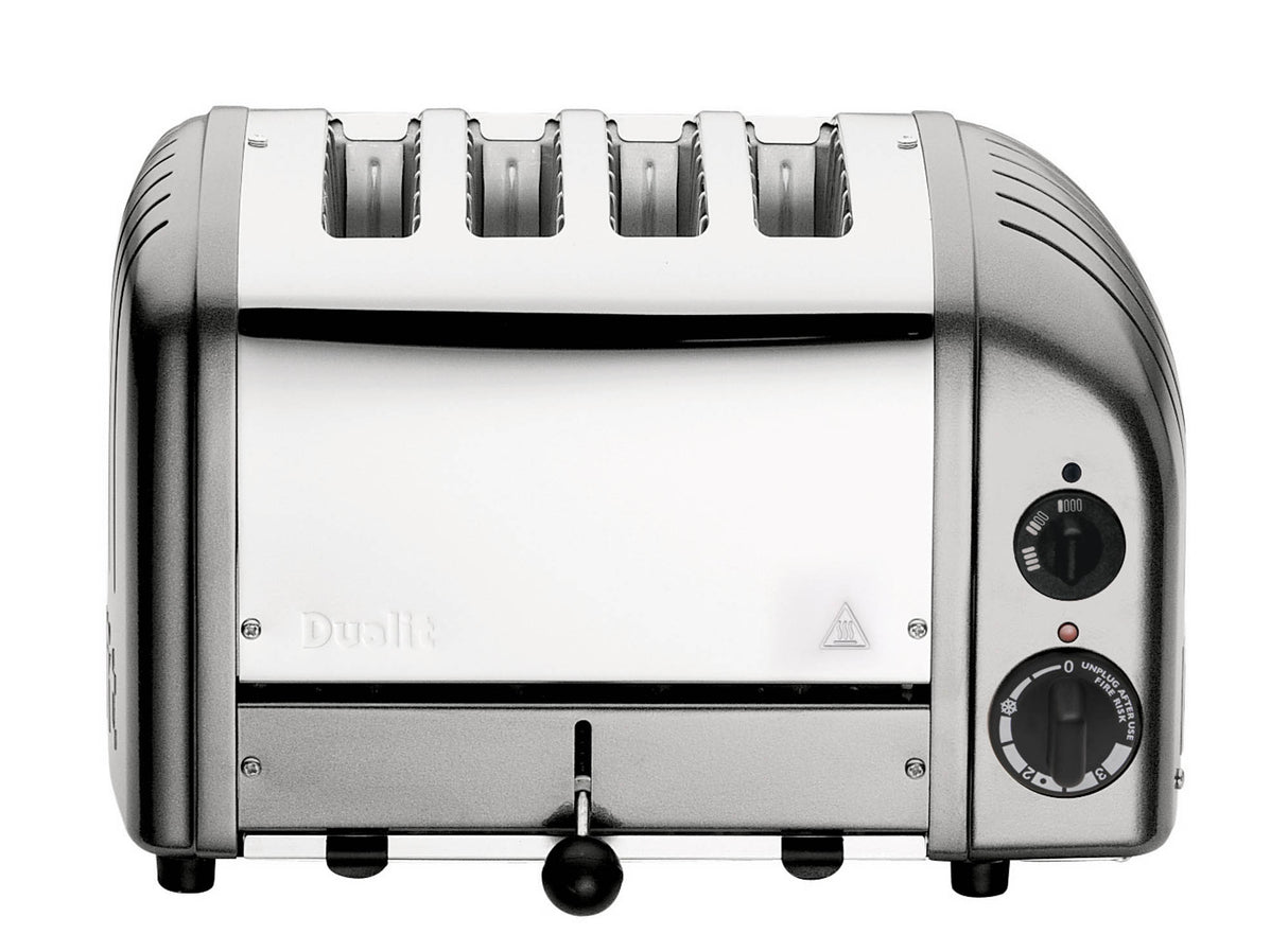 Dualit Toaster Newgen in silber metallic mit Platz für 4 Scheiben, modernes Küchengerät mit langlebigem Design