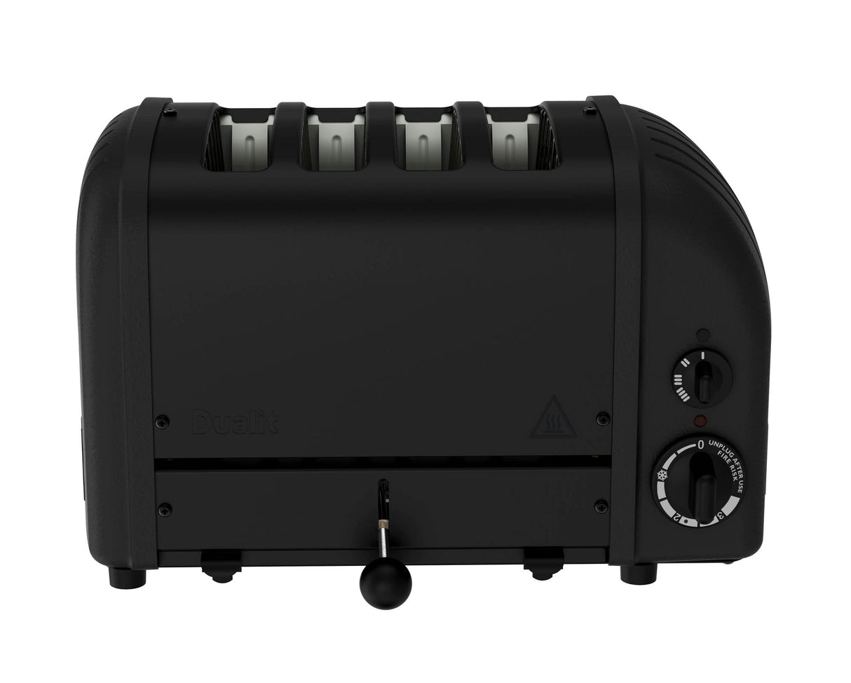 Schwarzer DUALIT Toaster NEWGEN mit 4 Scheiben für knuspriges Toasten, modernes Design und einfache Bedienung