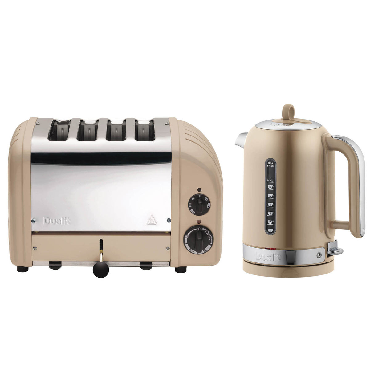 Dualit Newgen Toaster in Beige mit Platz für 4 Scheiben, elegante Küchenmaschine mit modernem Design