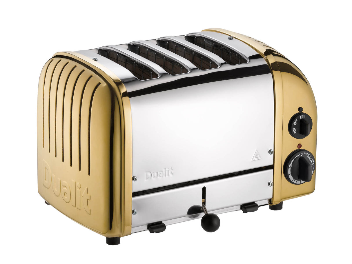 DUALIT Toaster NEWGEN aus Messing, 4 Scheiben, modernes Design, für knuspriges Toasten, hochwertige Küchenmaschine
