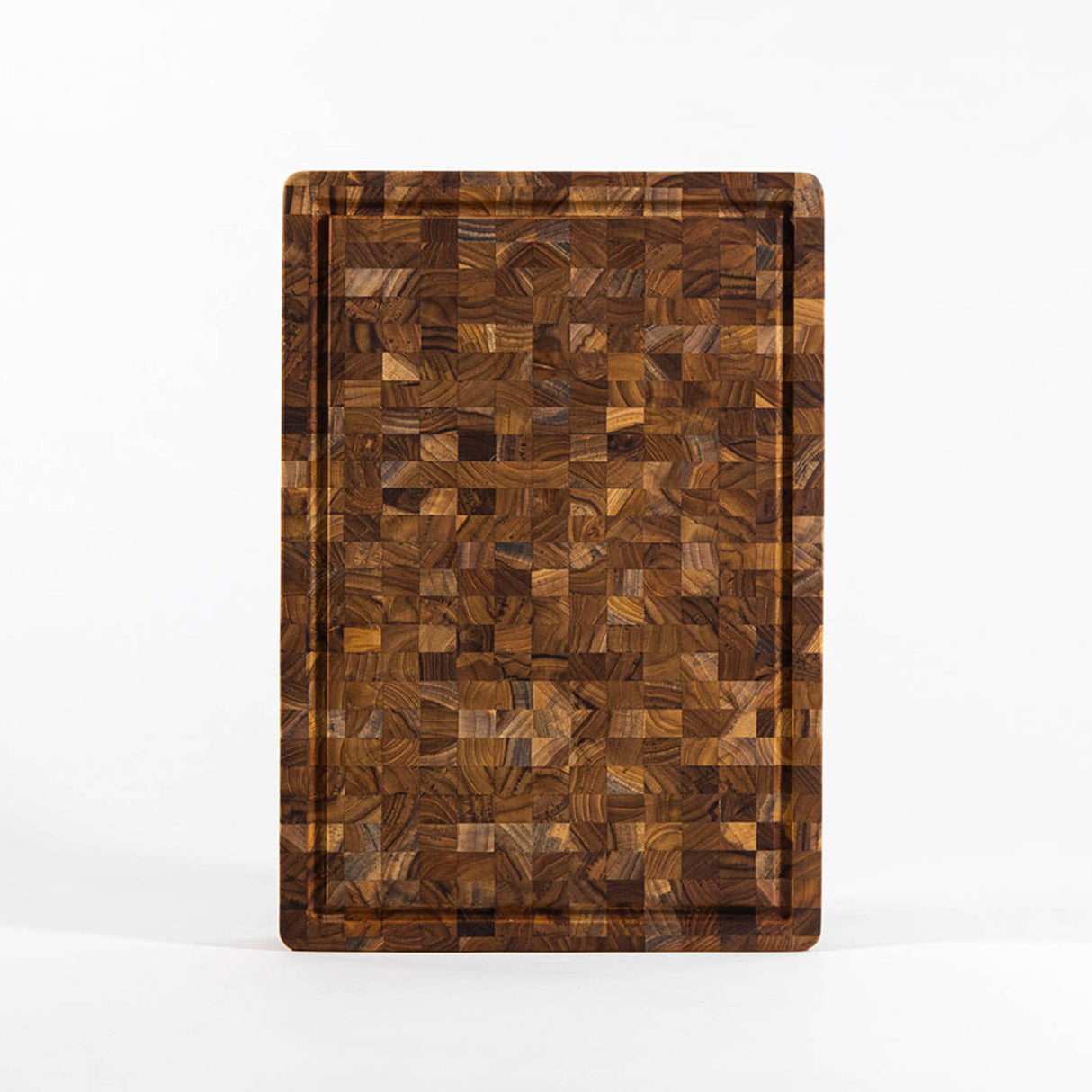 TEAKHAUS Teakholz-Schneid- und Hackblock, langlebiges Schneidebrett aus Teakholz mit glatter Oberfläche und robustem Design.
