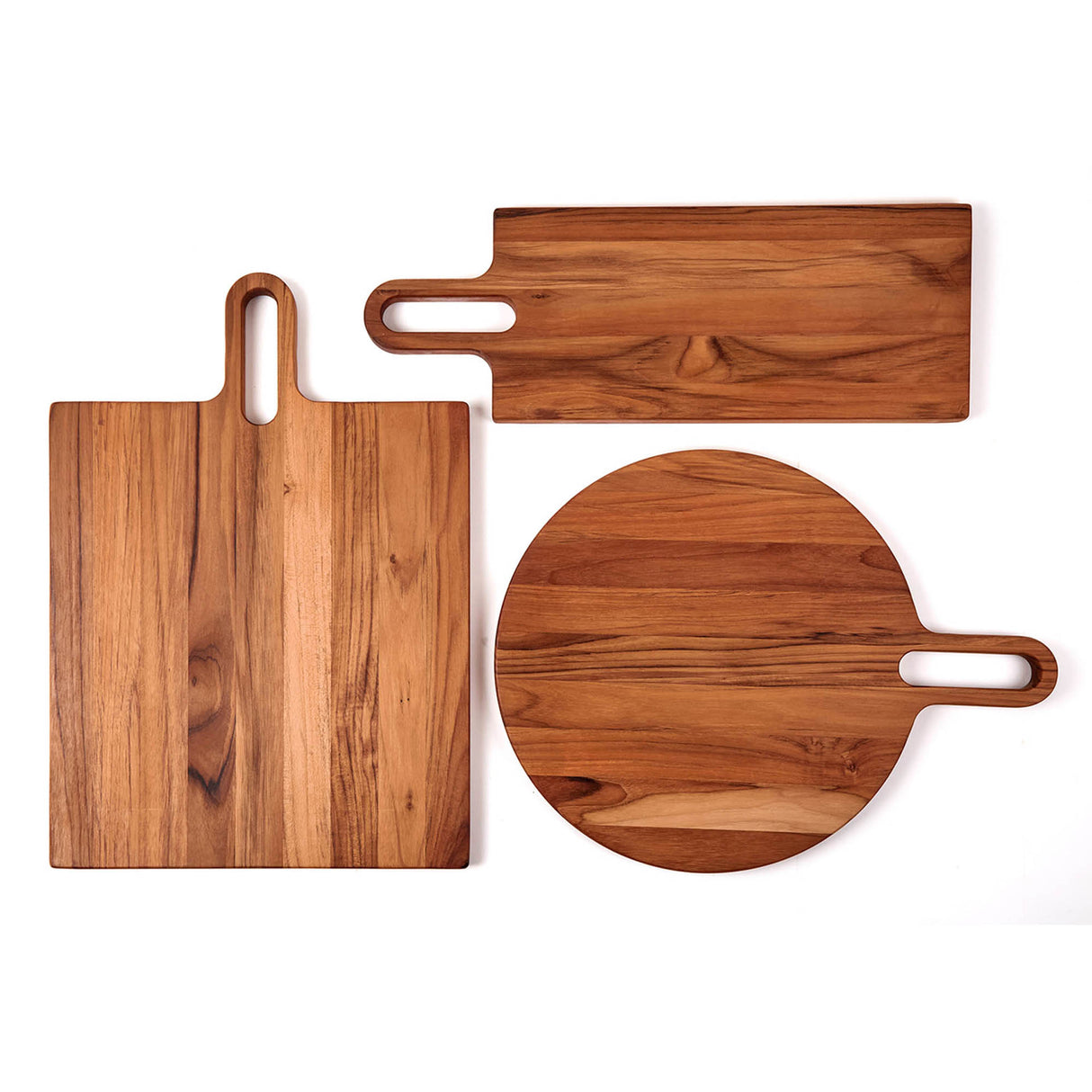 Teakholz-Schneidebrett von TEAKHAUS, BISTRO-Design, aus hochwertigem Teakholz, zeigt glatte Oberfläche und robuste Kante.