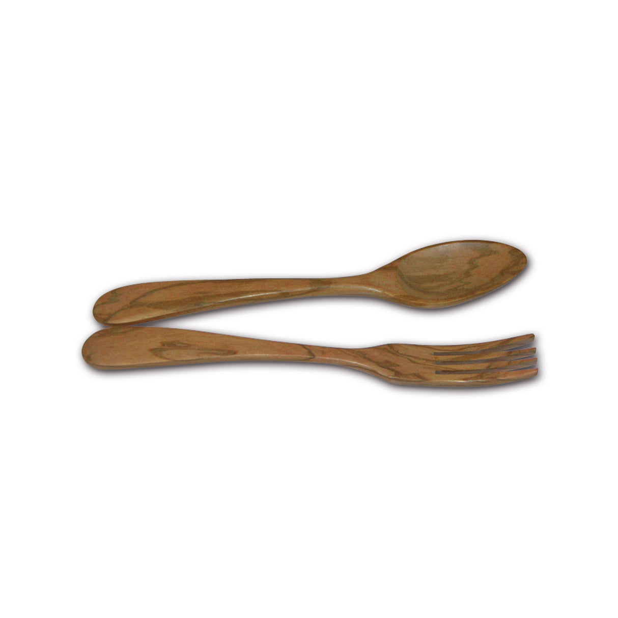 BÉRARD Salat-Besteck PARISIEN aus Oliveholz, 25 cm, elegantes Essbesteck für Salate und Tischdekoration