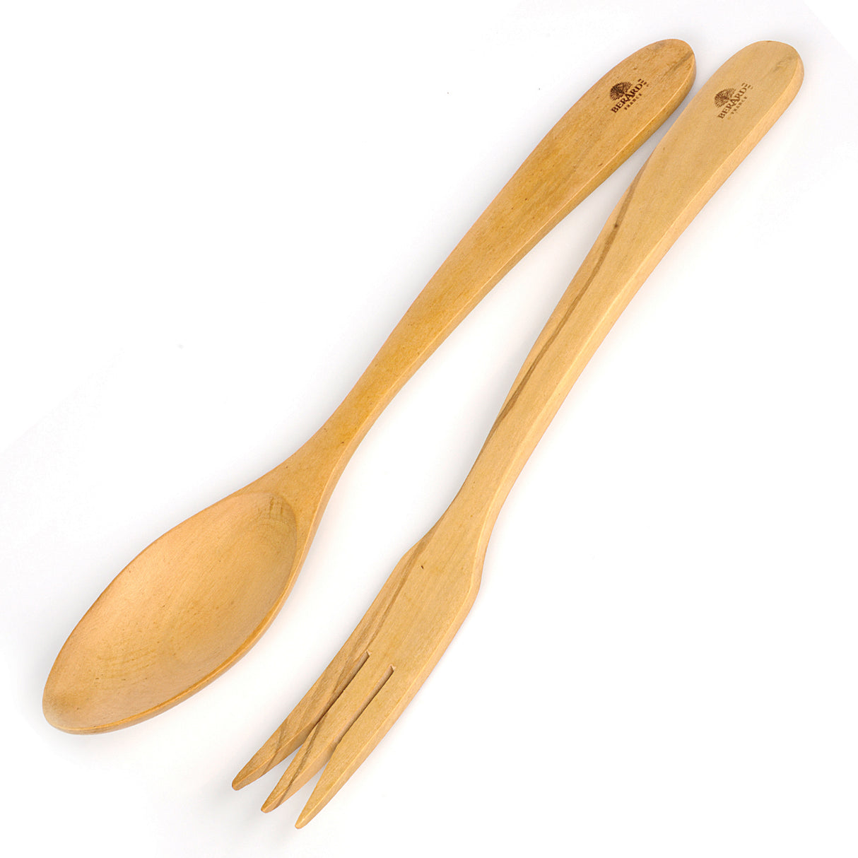BÉRARD Salat-Besteck Contour in Olive, 30,5 cm, elegantes Besteck für Salate aus hochwertigem Material