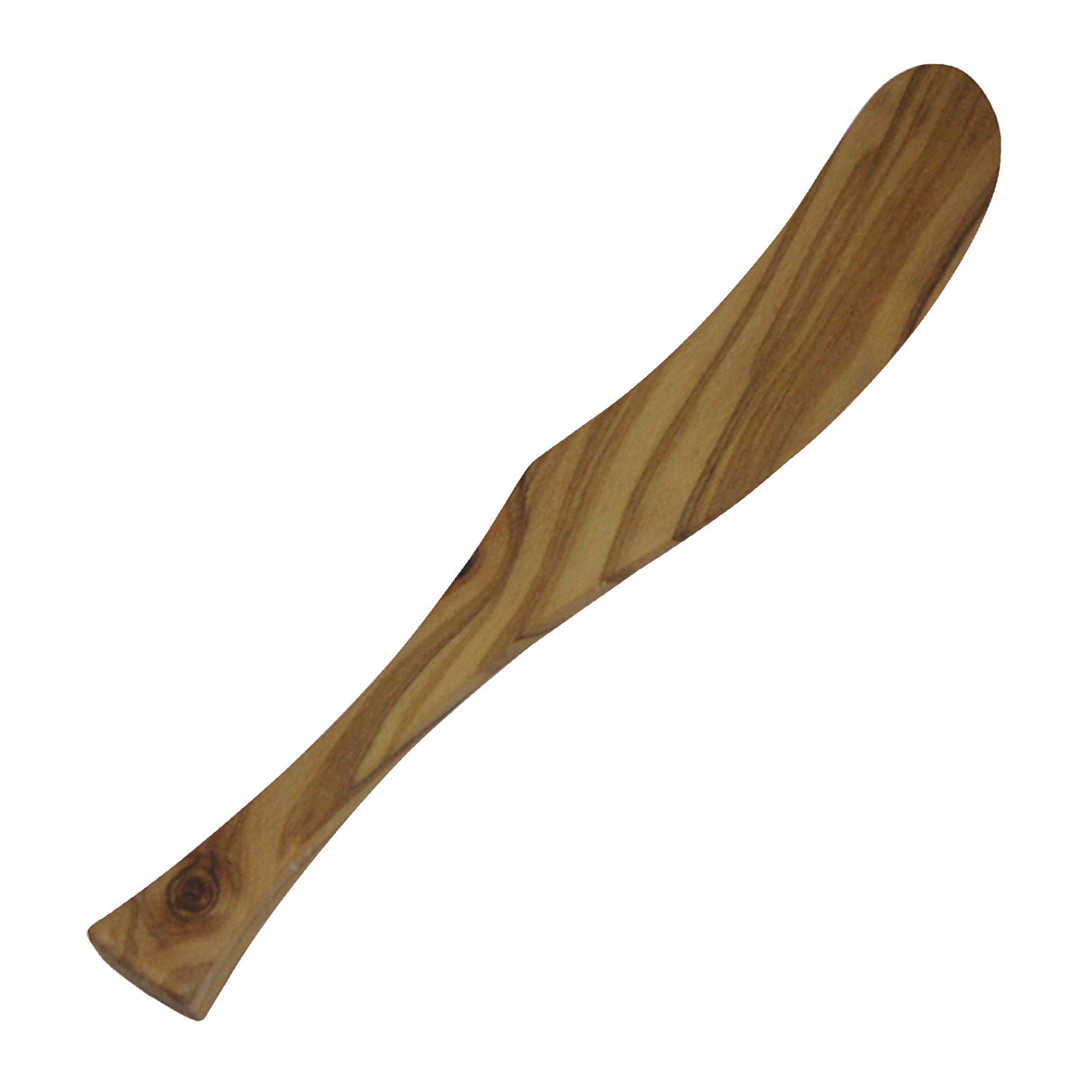 Gewölbter BÉRARD Spachtel in Olive, 17,5 cm, mit ergonomischem Griff für kreative Maltechniken.