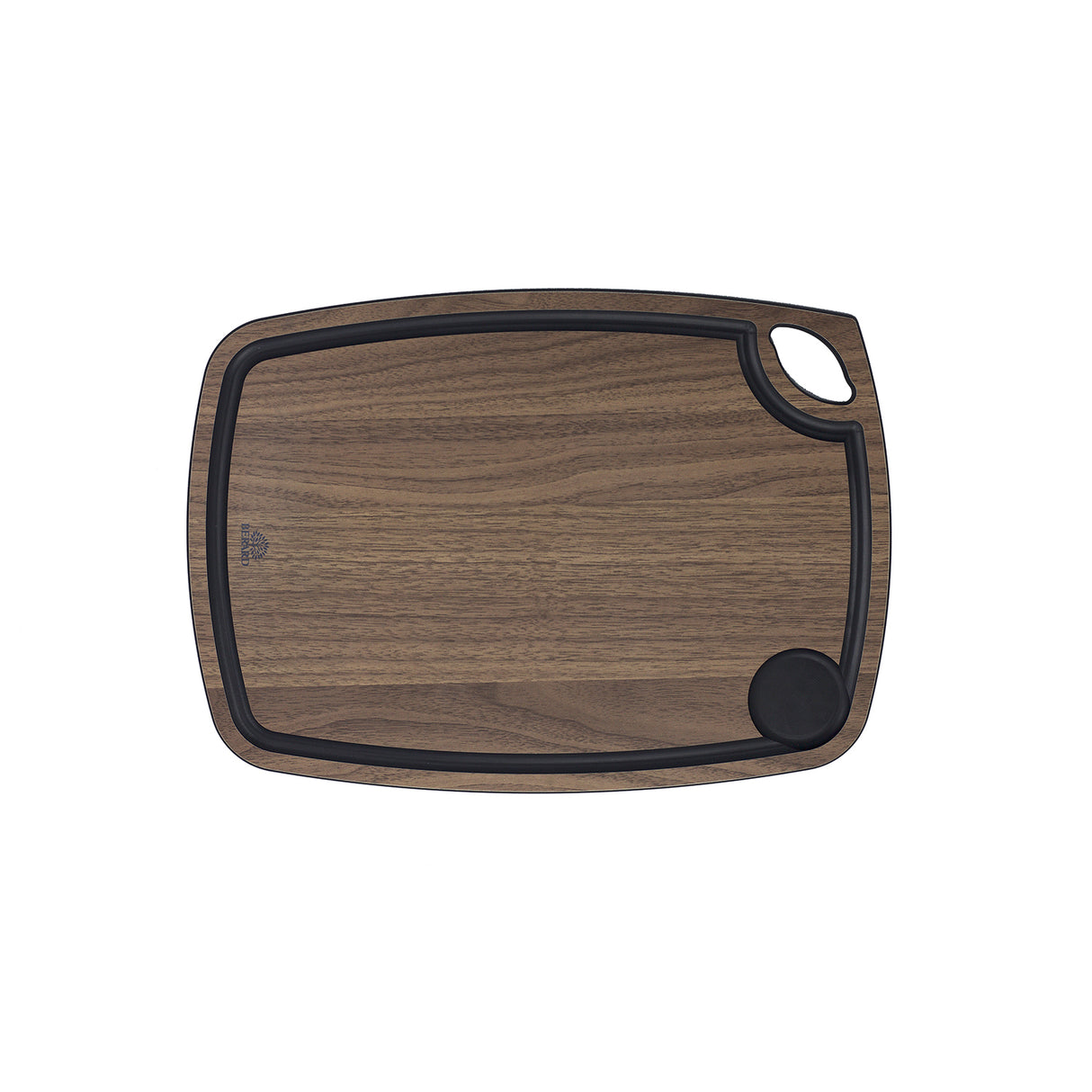BÉRARD Schneidbrett aus Walnuss, 33 cm, ideal für Kaffee und Bistro, handgefertigt, elegante Küchenaccessoire
