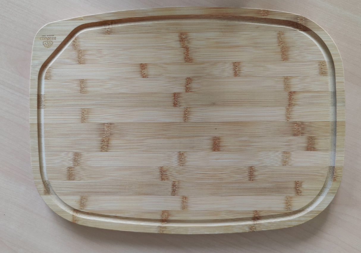 BÉRARD Schneidbrett NERRO aus Bambus, 44 cm, robuste Küchenarbeitsfläche mit natürlicher Holzmaserung