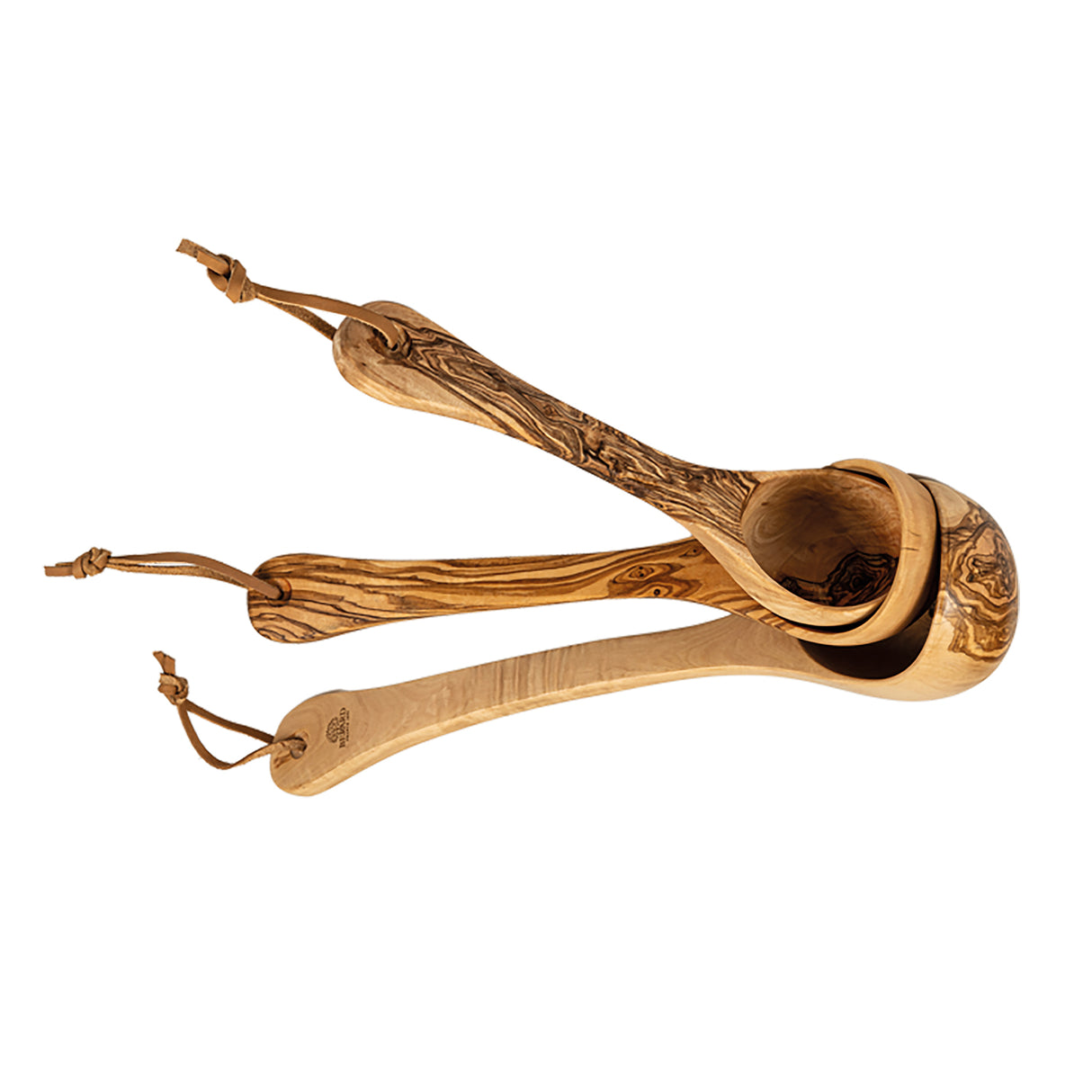 BÉRARD Oliven-Schöpflöffel aus Edelstahl, 30 cm lang, ideal zum Servieren von Oliven und Antipasti.