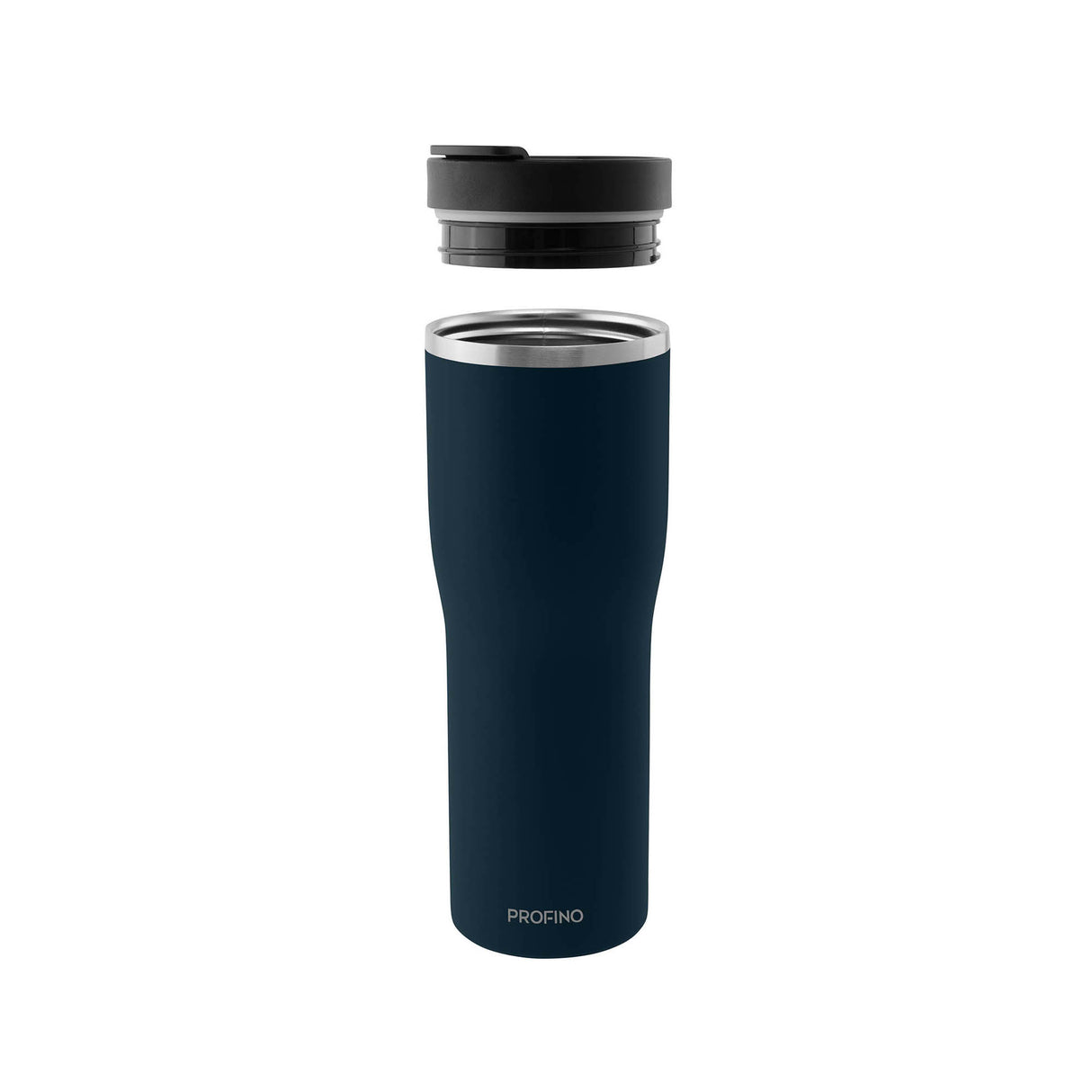 Blauer PROFINO Thermobecher Barista mit iso-thermischer Funktion und hochwertigem Edelstahl, ideal für Kaffee unterwegs