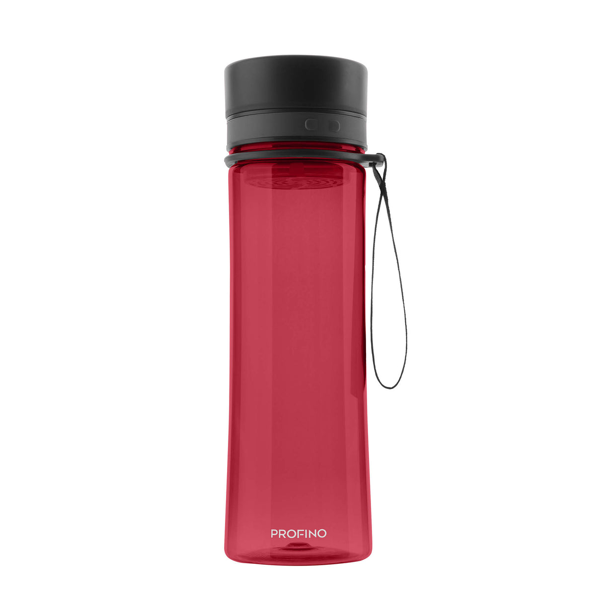 PROFINO Trinkflasche INFUZE, 600 ml, aus durchsichtigem Kunststoff mit Schraubverschluss und Messskala, ideal für unterwegs