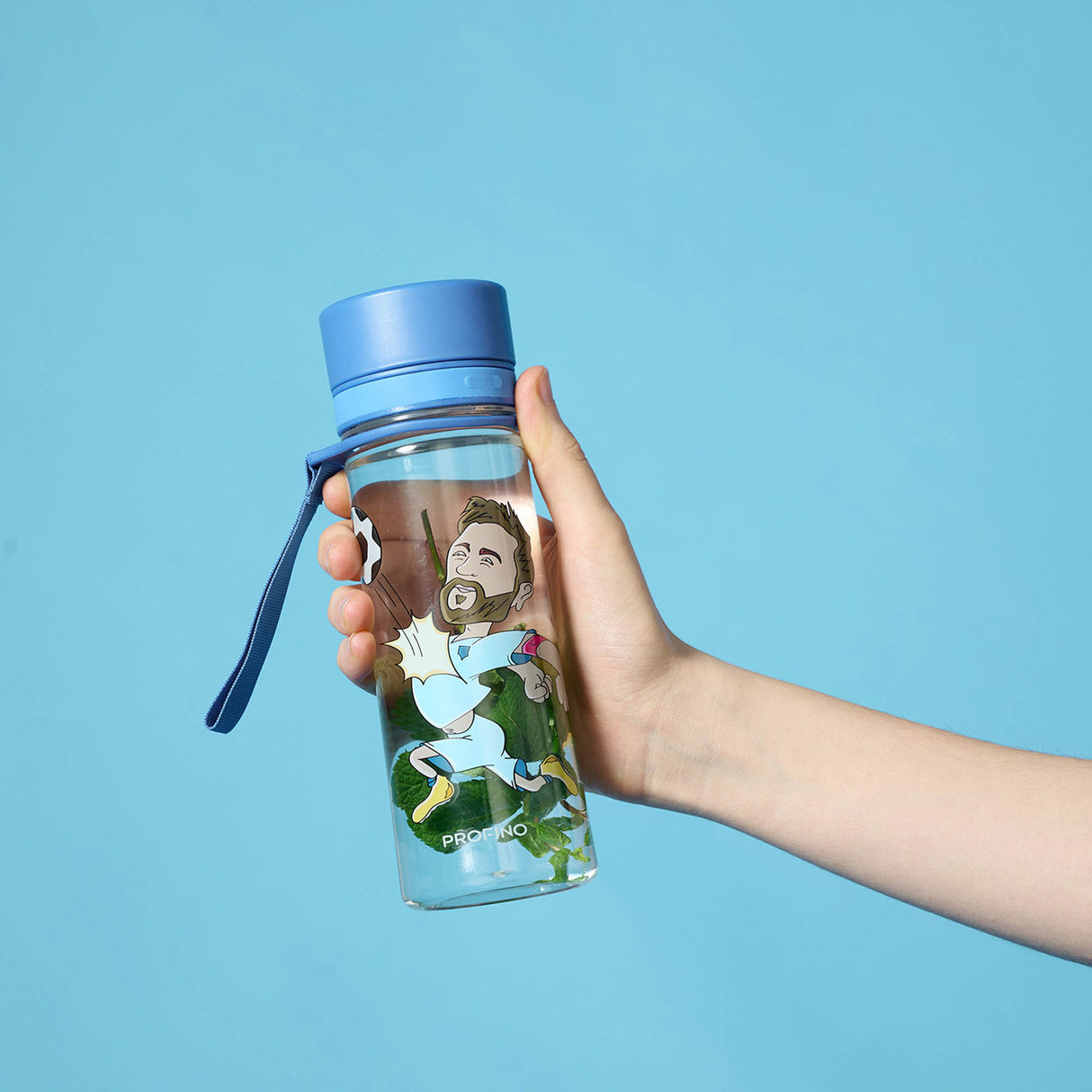 PROFINO Trinkflasche INFUZE aus Edelstahl, 350 ml, mit Schraubverschluss und praktischem Tragegriff.