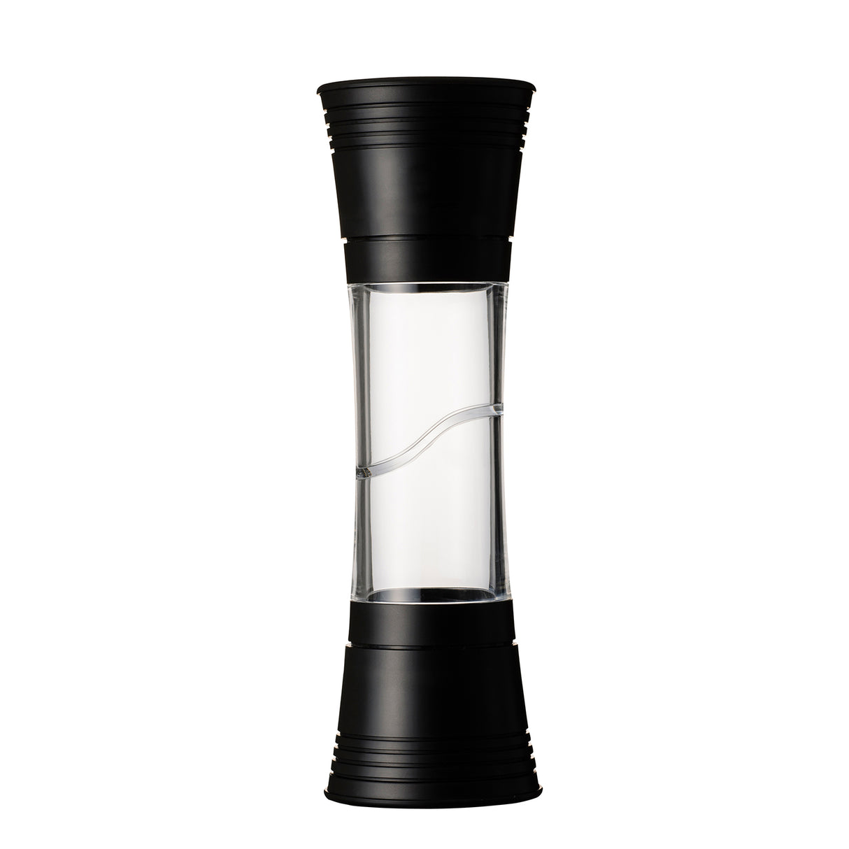 Schwarze KYOCERA Kräuter- und Gewürzmühle DUAL mit Edelstahlkorpus, ideal zum Mahlen von Kräutern und Gewürzen.