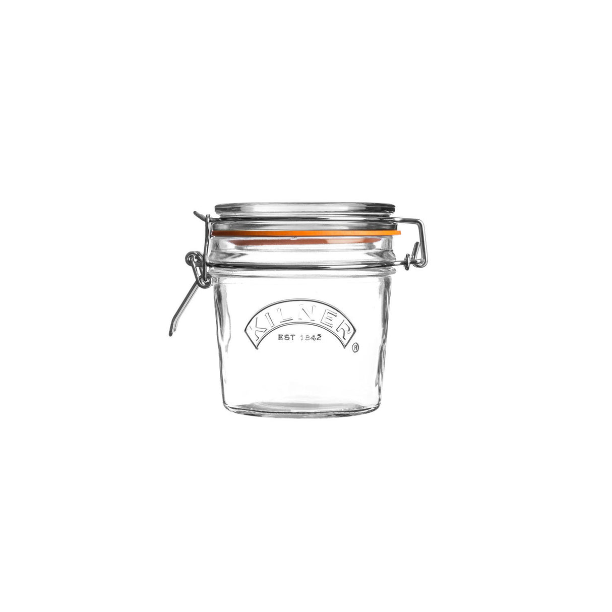 KILNER Einkochglas Clip Round, klares Glas mit Metallverschluss, ideal für Einmachen und Aufbewahrung von Lebensmitteln.