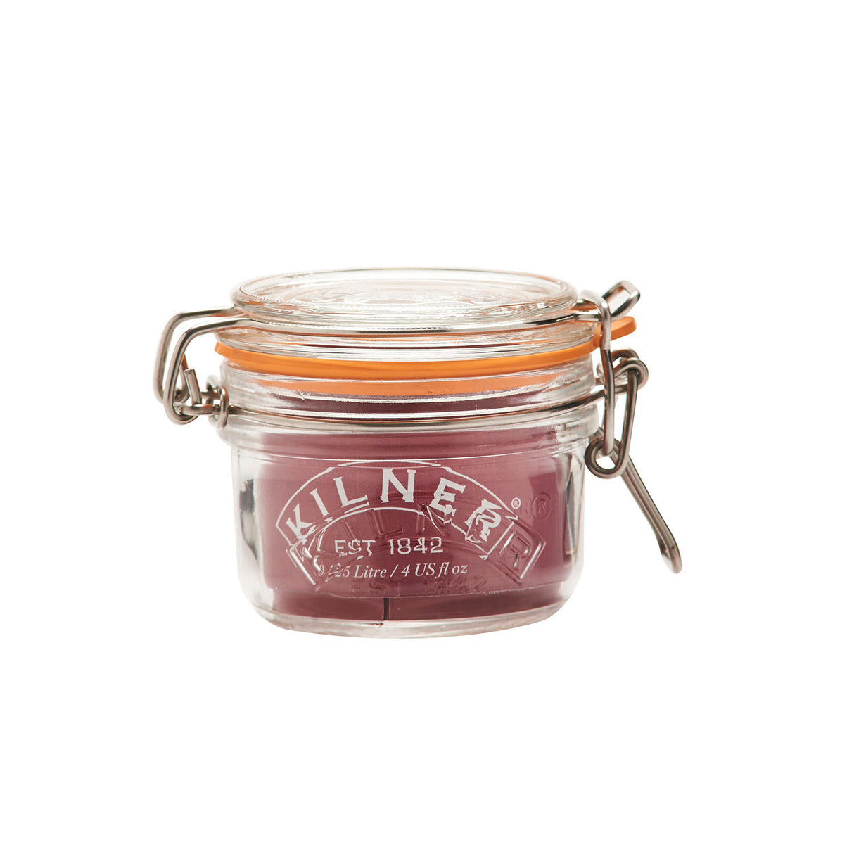 KILNER Einkochglas CLIP ROUND, klares Glas zum Einmachen und Aufbewahren von Lebensmitteln, mit Metallverschluss.
