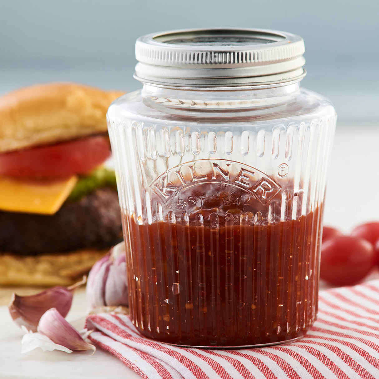 KILNER Einkochglas Vintage, klar, 500 ml, mit Schraubverschluss, ideal für Lebensmittelkonservierung und Einmachgläser