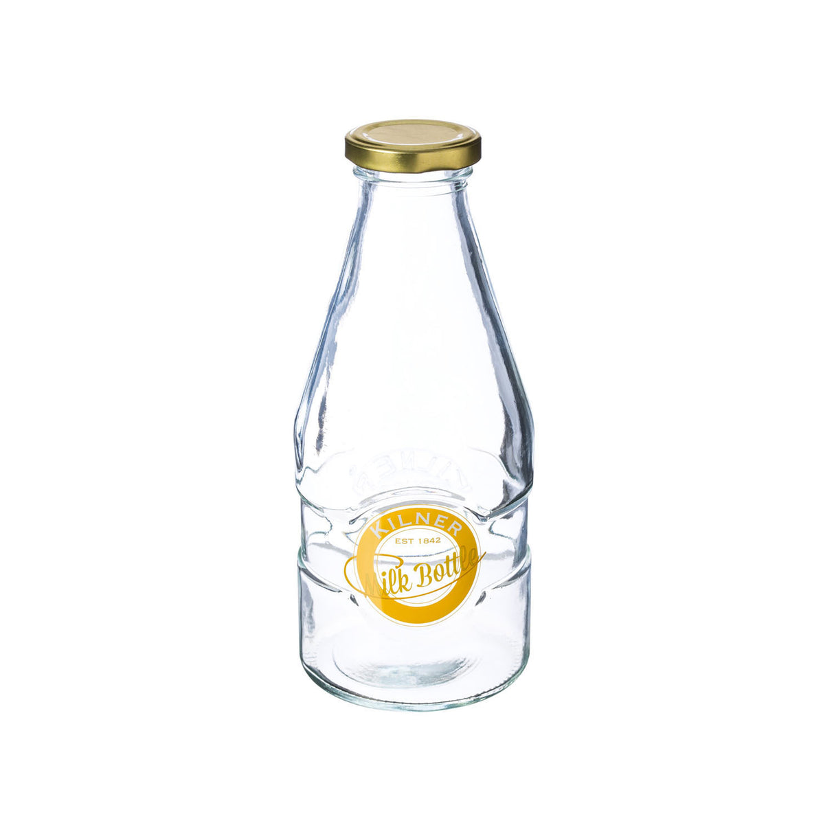 KILNER Milchflasche aus Glas, klare Milchflasche mit Schraubverschluss, ideal für frische Milch und Getränke, robustes Design