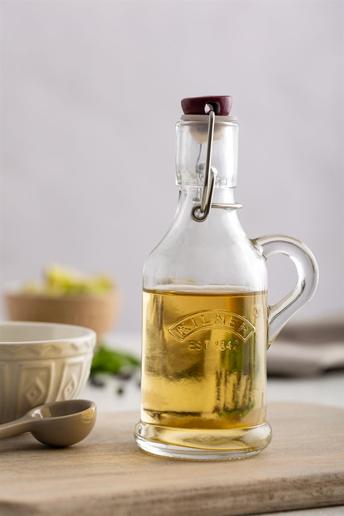 KILNER Einkochflasche aus klarem Glas, 200 ml, mit Schraubverschluss für Konservierung und Einmachen.
