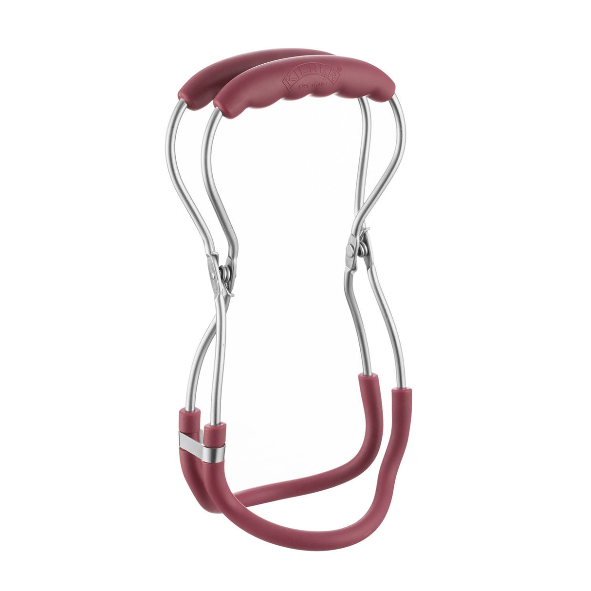 Rote KILNER Einkochglas-Zange zum sicheren Greifen von Einmachgläsern, mit robustem Griff und praktischer Handhabung.