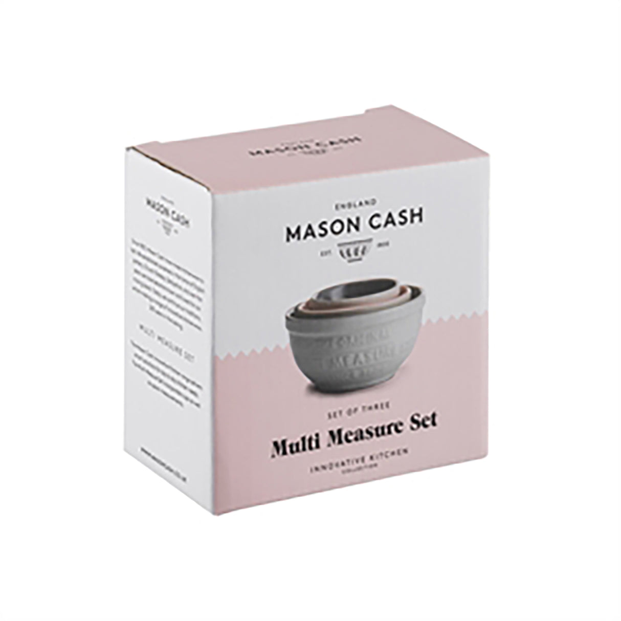 Weißes 4-teiliges Messbecher-Set von MASON CASH mit klaren Messskalen für präzises Abmessen in der Küche