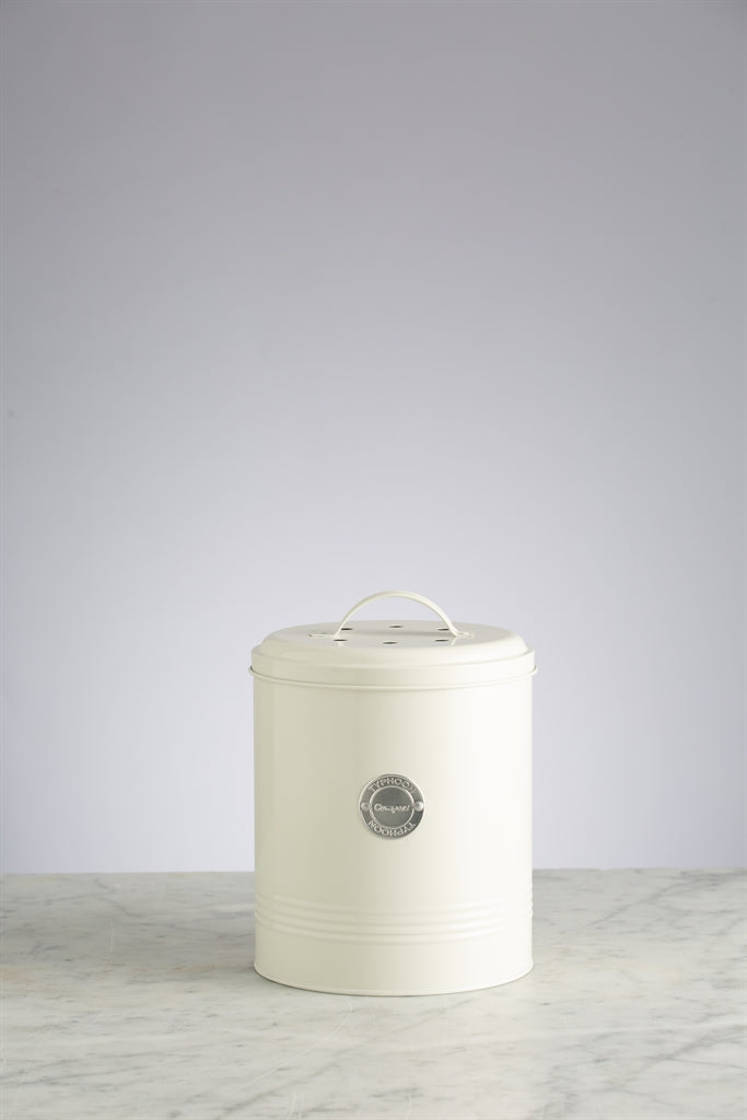 TYPHOON Vorratsbehälter aus Kunststoff in pastellcreme, ideal für Küchenaufbewahrung, mit transparentem Deckel, modernes Design