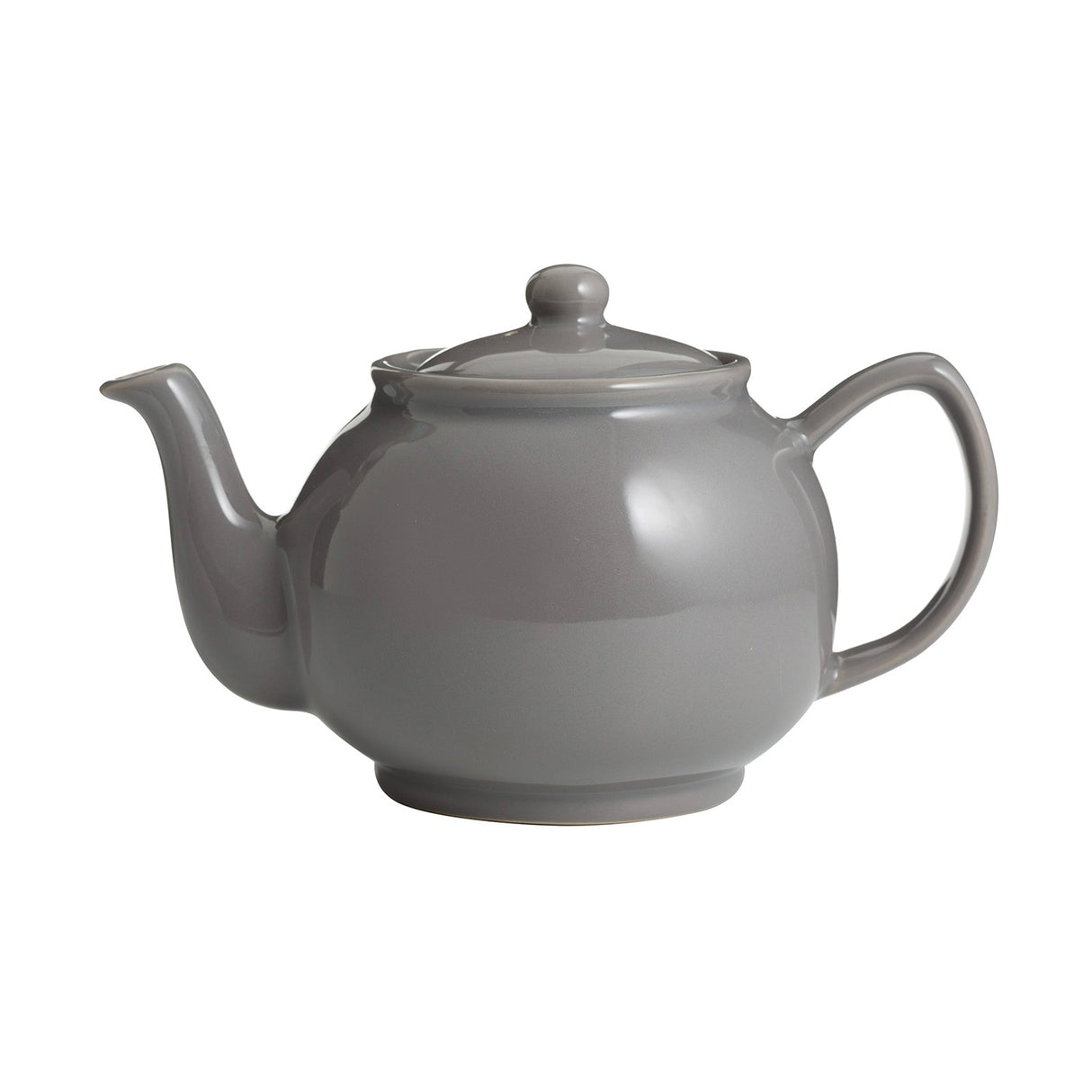 Anthrazitfarbene Teekanne von PRICE & KENSINGTON mit elegantem Design, aus Keramik gefertigt, auf einer weißen Oberfläche.