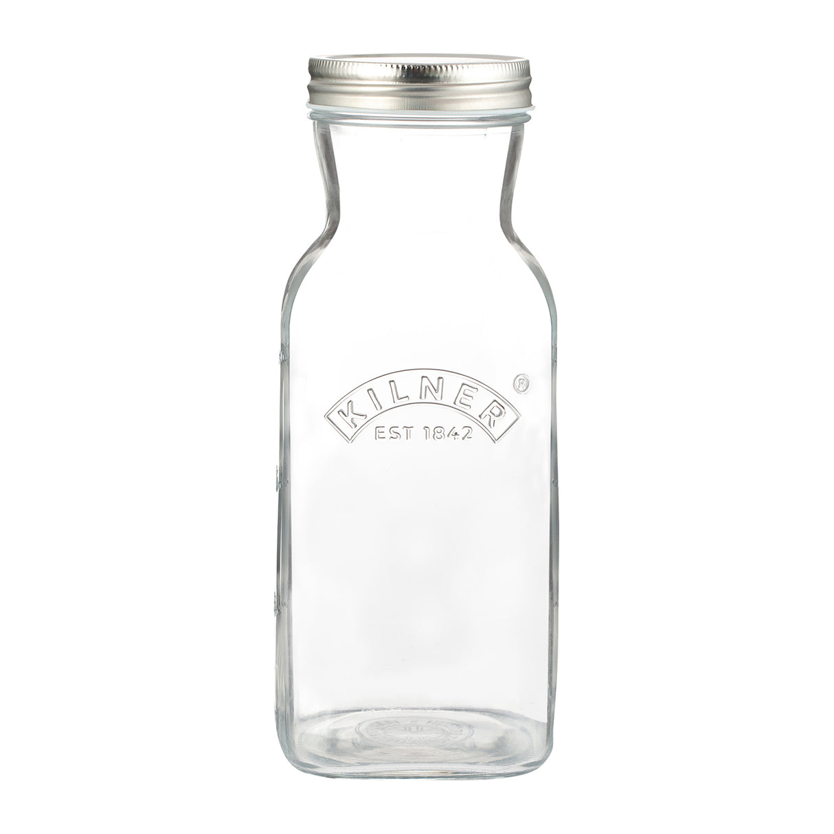 KILNER Glasflasche für Saft, klare transparente Flasche mit Schraubverschluss, ideal zum Abfüllen von Fruchtsäften