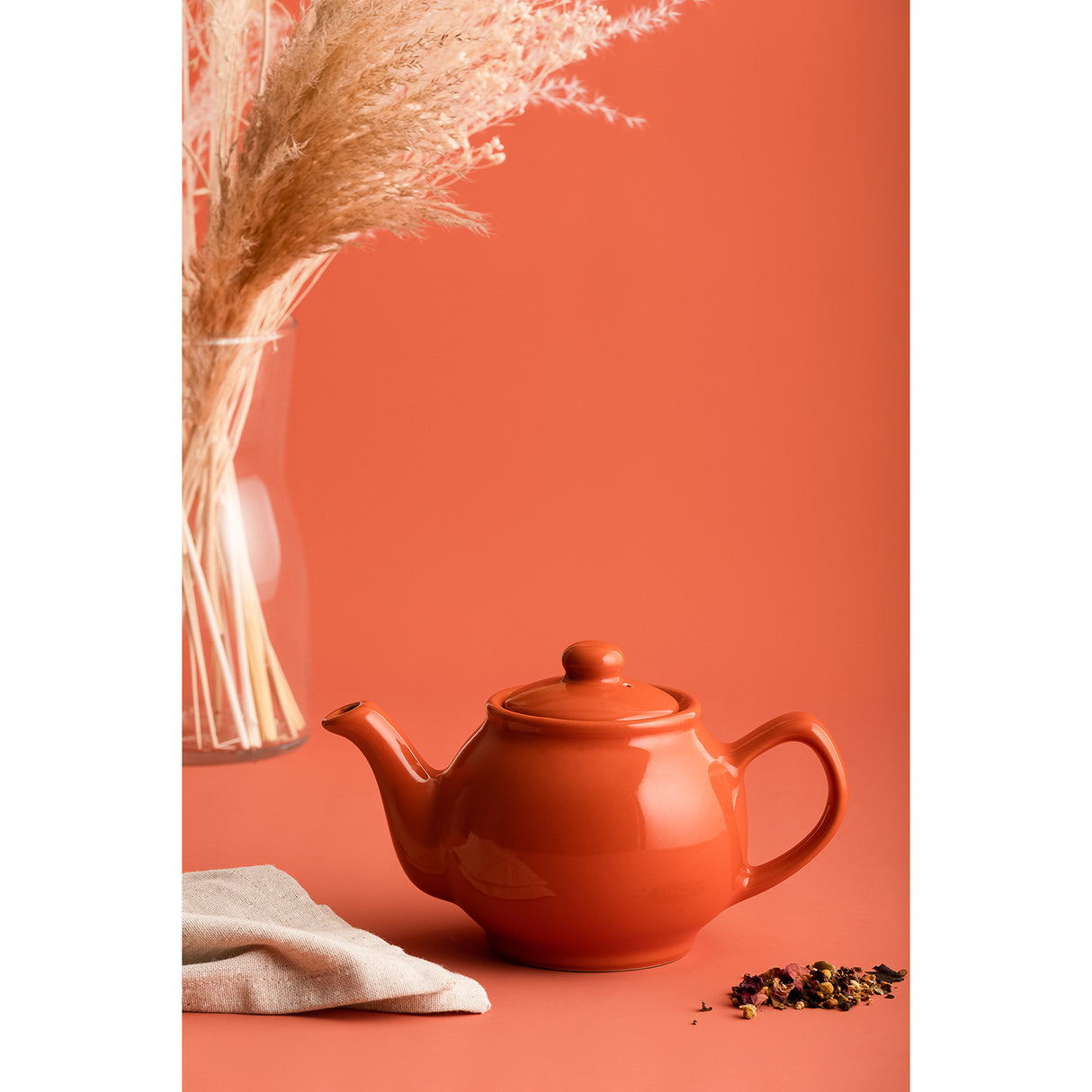 Preis & Kensington Teekanne aus Keramik mit Orangenmuster, stilvoller Teebezug für fruchtigen Teegenuss.