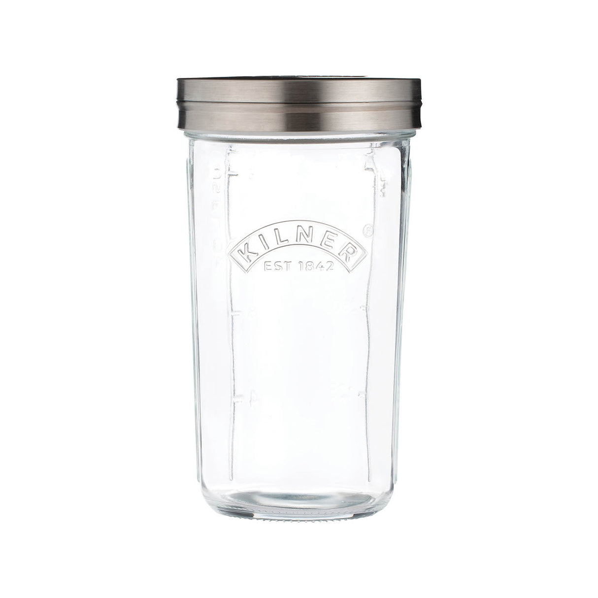 Quadratisches KILNER Vorratsglas mit Siebglas, 0,5 Liter, transparentes Glas für Aufbewahrung und Lagerung
