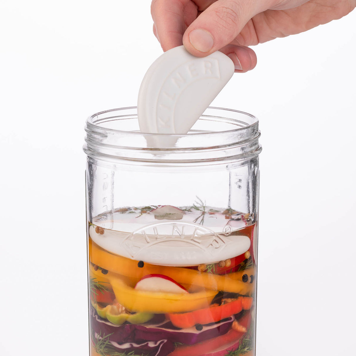 KILNER Fermentierglas, kleines 1-Liter-Glas mit Schraubverschluss, ideal für fermentierte Getränke und Lebensmittel.