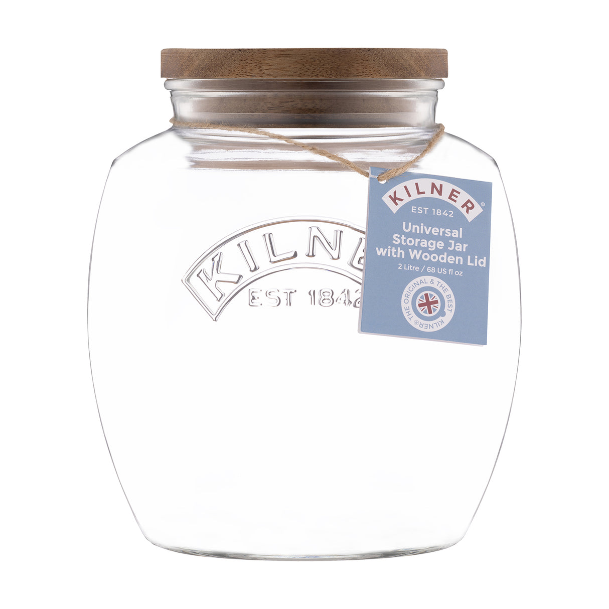 KILNER Vorratsglas, universell, transparent mit Schraubverschluss für Lebensmittelaufbewahrung, robustes Glas, 5010853285528
