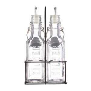 KILNER klare Öl- und Essigflasche aus Glas mit Schraubverschluss, ideal zum Lagern von Öl und Essig.