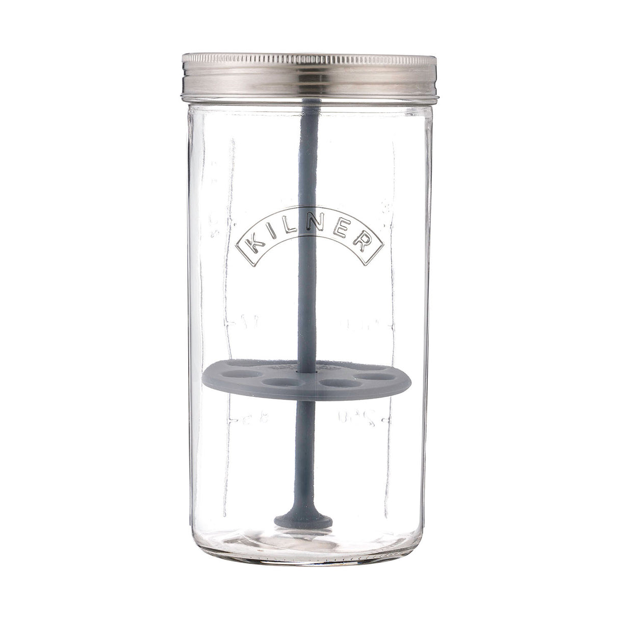 KILNER Kräuter-Frischhalteglas, 1L, aus Glas mit Kräutern gefüllt, ideal zur Aufbewahrung frischer Kräuter.