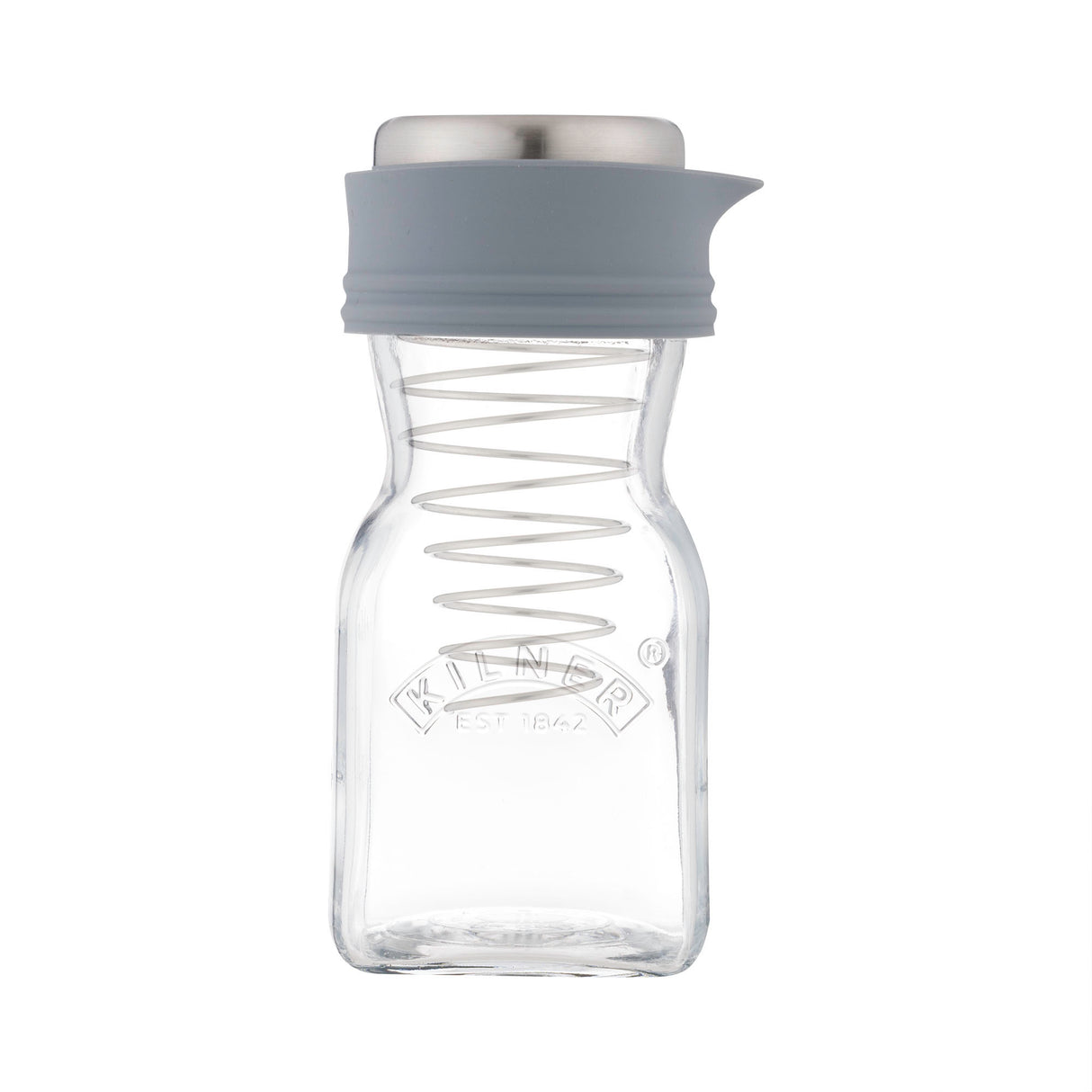 KILNER Dressingshaker, klar, 500 ml, mit Schraubverschluss und Messskala für Salatdressings und Marinaden auf dem Tisch