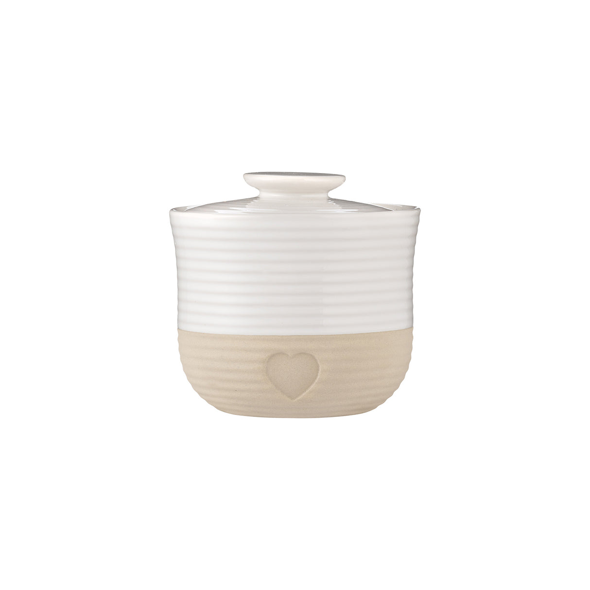 Beige Vorratsdose von Mason Cash aus der Rustic Charm Serie, perfekt für die Aufbewahrung von Lebensmitteln.