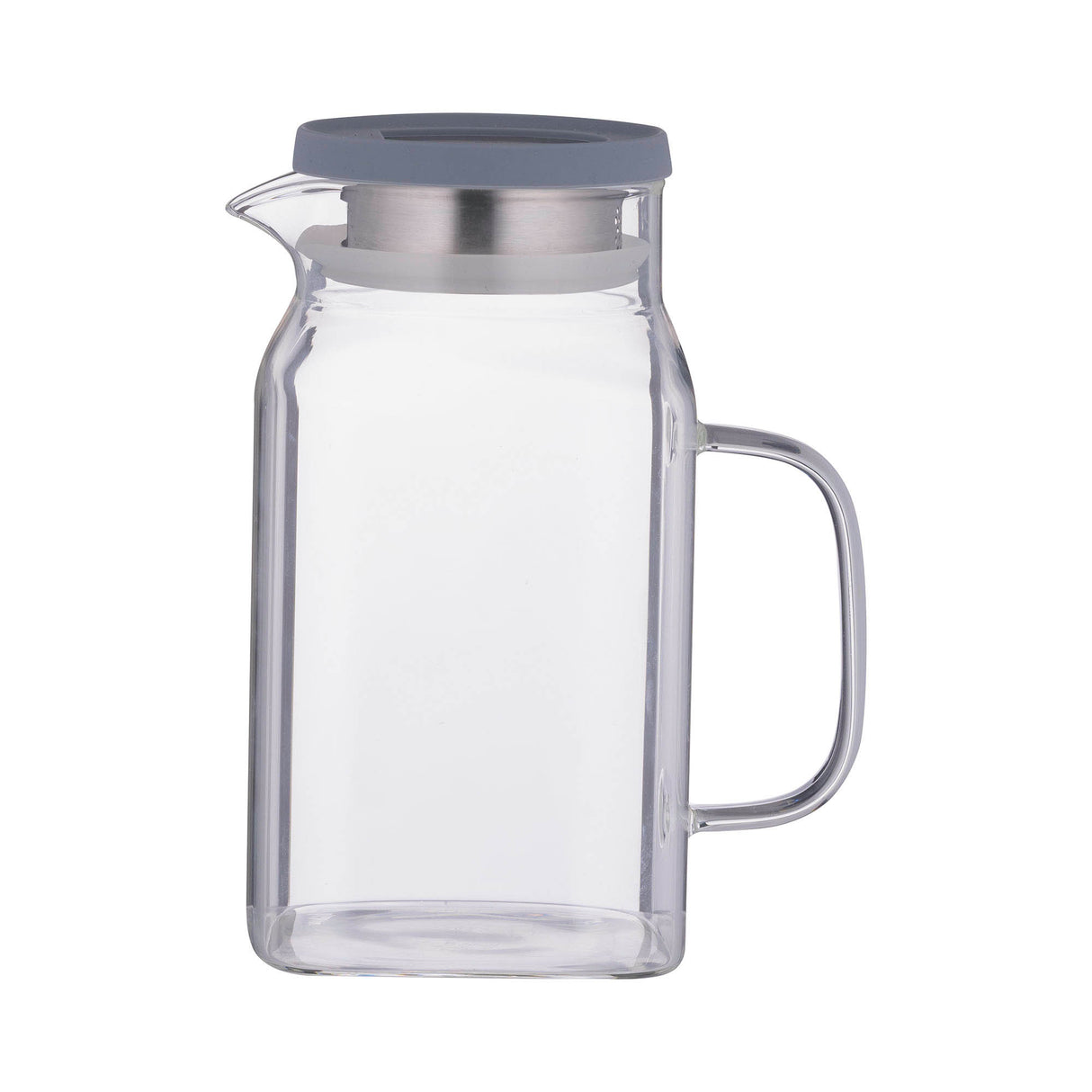 KILNER Glaskrug klar, 1,2 Liter, transparent mit Griff, ideal für Getränke und Wasser, auf einem Tisch platziert