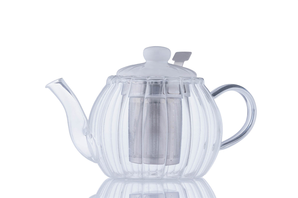 Klare Teekanne von PRICE & KENSINGTON LUXE aus Glas, elegantes Design, ideal für Teezeremonien und Teegenuss